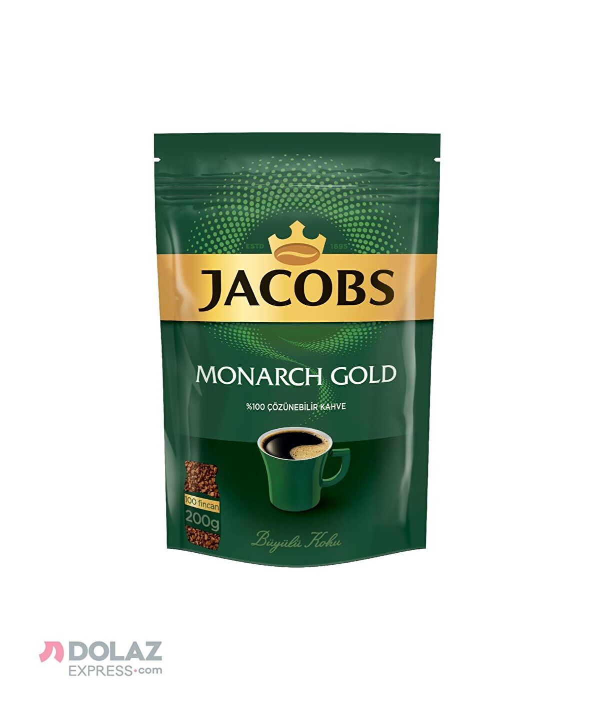 Jacobs Monarch Gold Klasik Sade 200 gr Paket 