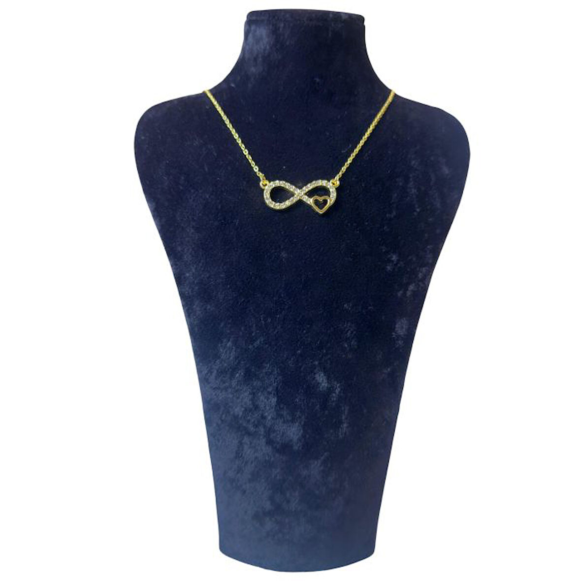 Uretti - Melik 9215 5979 Kalp Detaylı Sonsuzluk Kolyesi