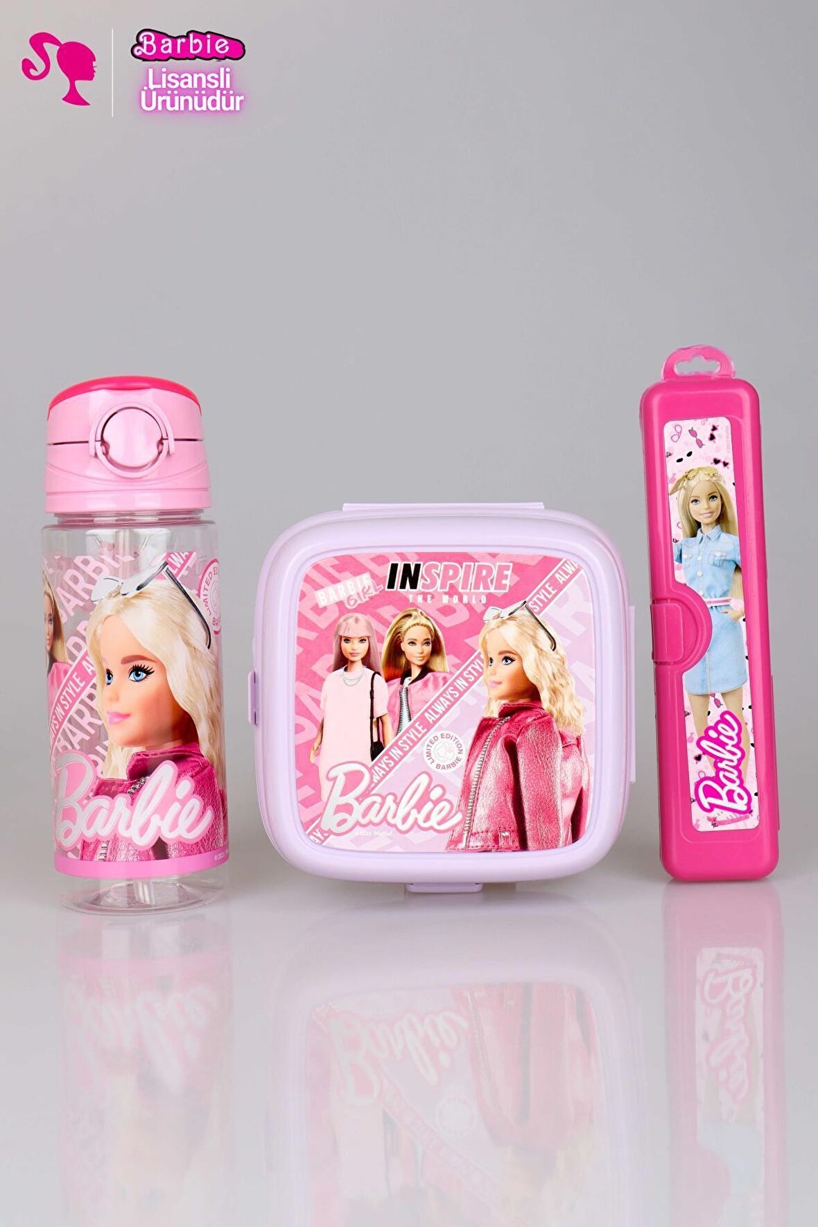 LİSANSLI BARBIE 3'LÜ YEMEK SETİ 