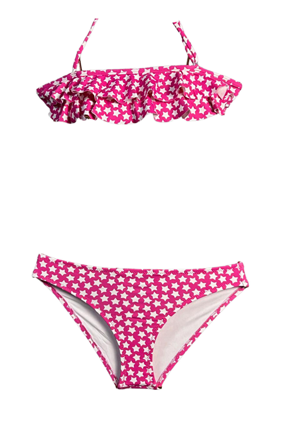 Halter Yaka Yıldız Desenli 50UV Kız Çocuk Bikini Takımı by Nessi Byrd