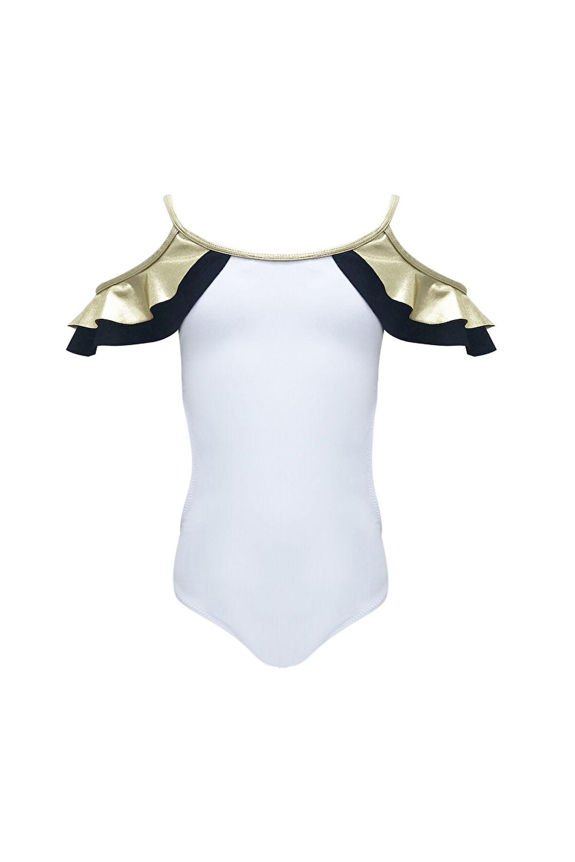 Askılı Koldan Fırfırlı 50UV Kız Çocuk Mayo BY NESSI BYRD