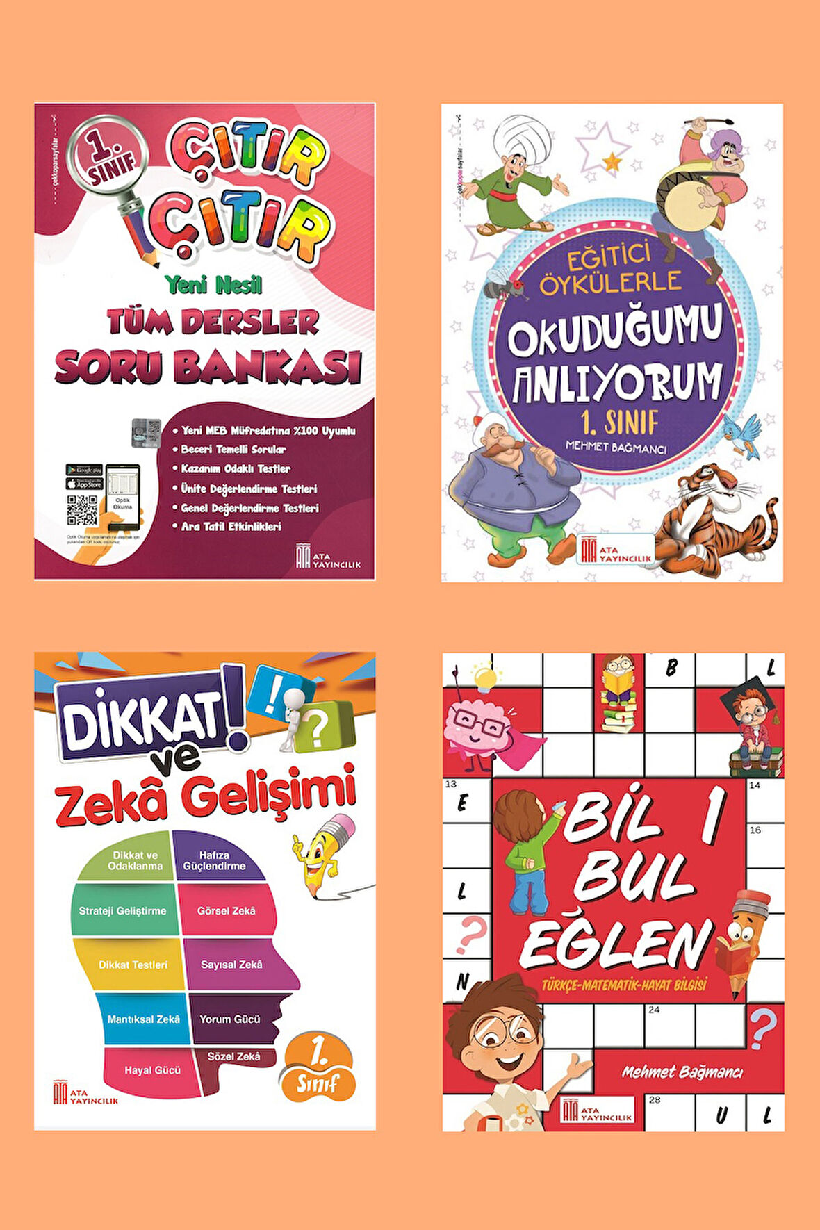 1.Sınıf Eğlenceli Yaz Tatil Seti (Çıtır Soru Bankası + Okuduğumu Anlıyorum+ Bil Bul +Dikkat ve Zeka)