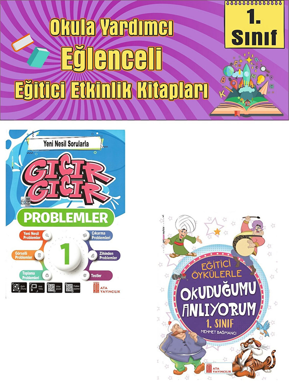 1.Sınıf Yeni Nesil Sorularla Gıcır Gıcır Problem + Eğitici Öykülerle Okuduğumu Anlıyorum