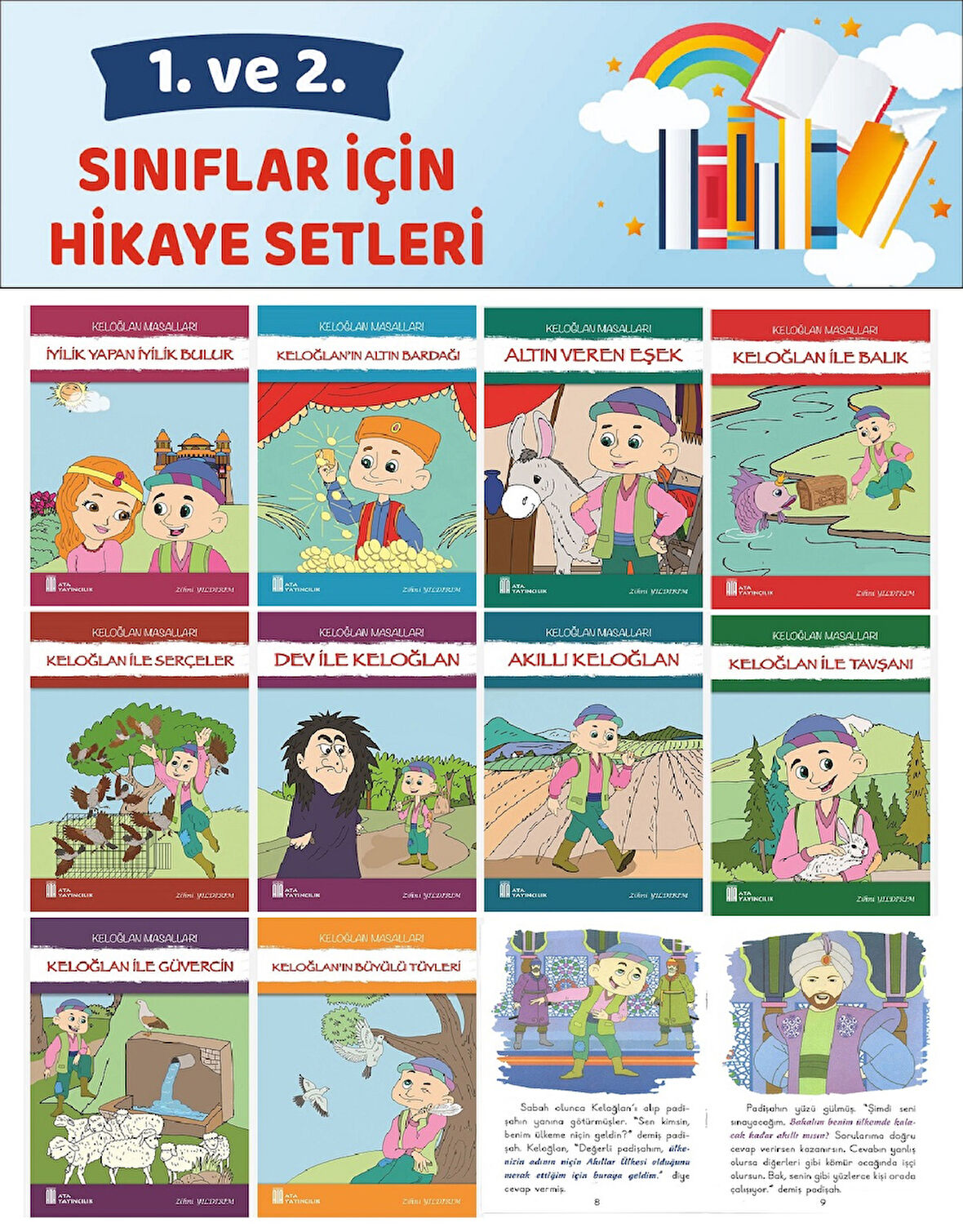 1.ve 2.Sınıflar İçin Okumayı Sevdiren Keloğlan Masalları (16 sayfa)