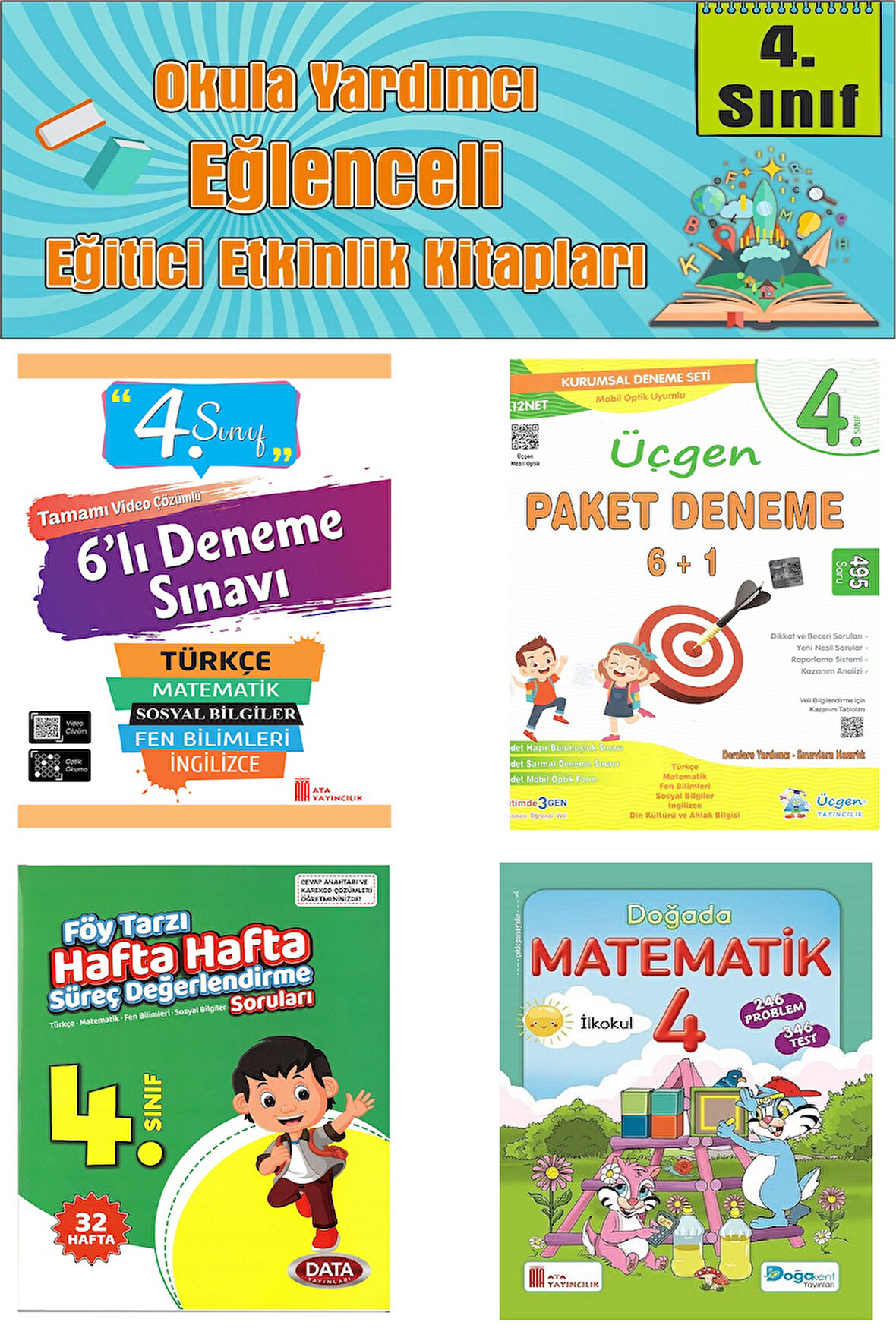 Ata 4.Sınıf Okula Yardımcı Bursluluk ve Özel Okullara Hazırlık Deneme Seti