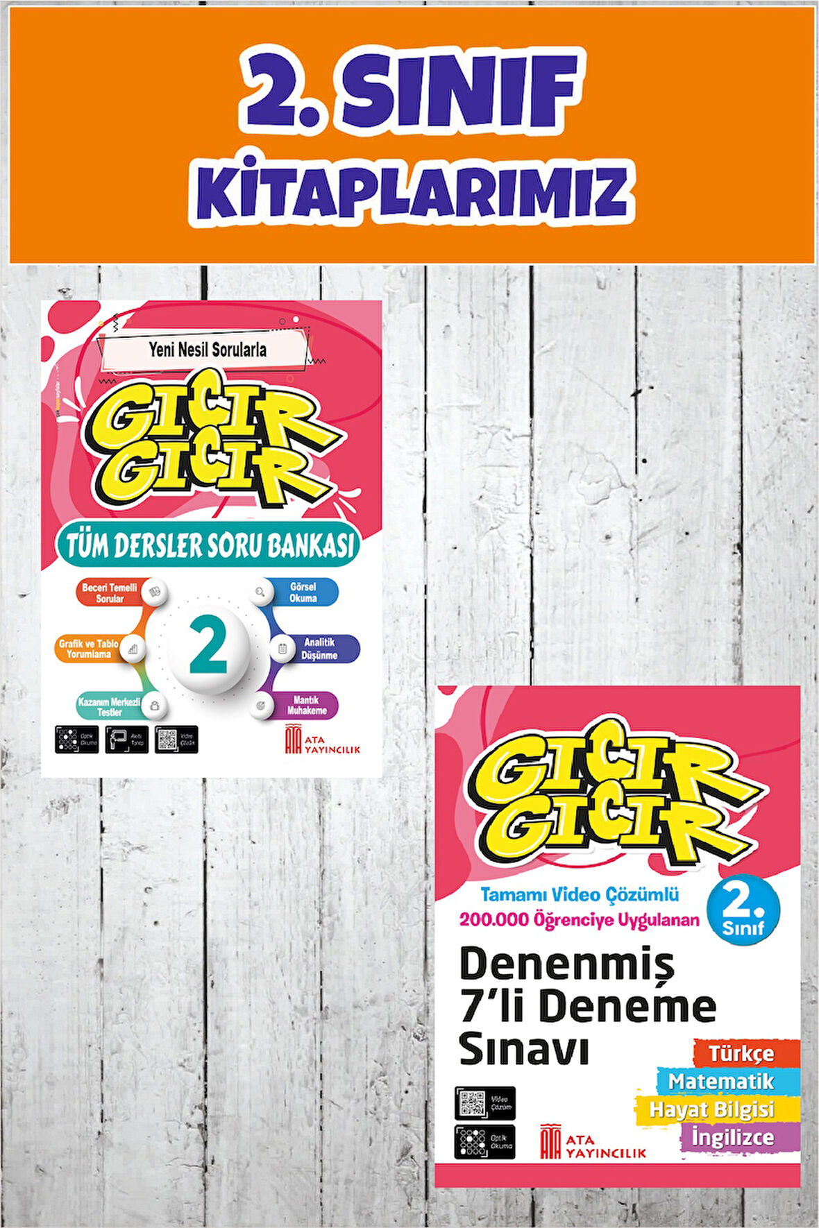 2.Sınıf Gıcır Gıcır Tüm Dersler Soru Bankası + 7 li Denenmiş Deneme