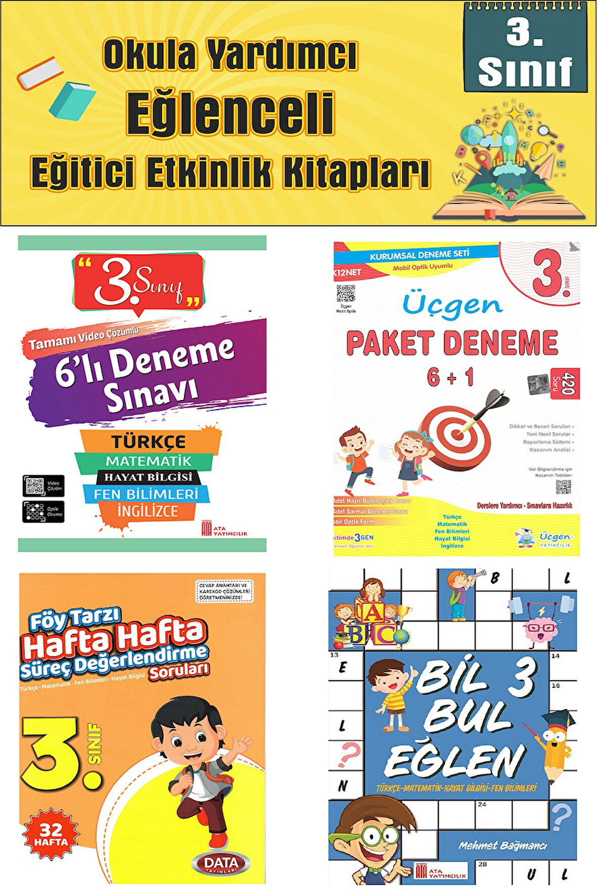 Ata 3.Sınıf Okula Yardımcı Bursluluk ve Özel Okullara Hazırlık Deneme Seti