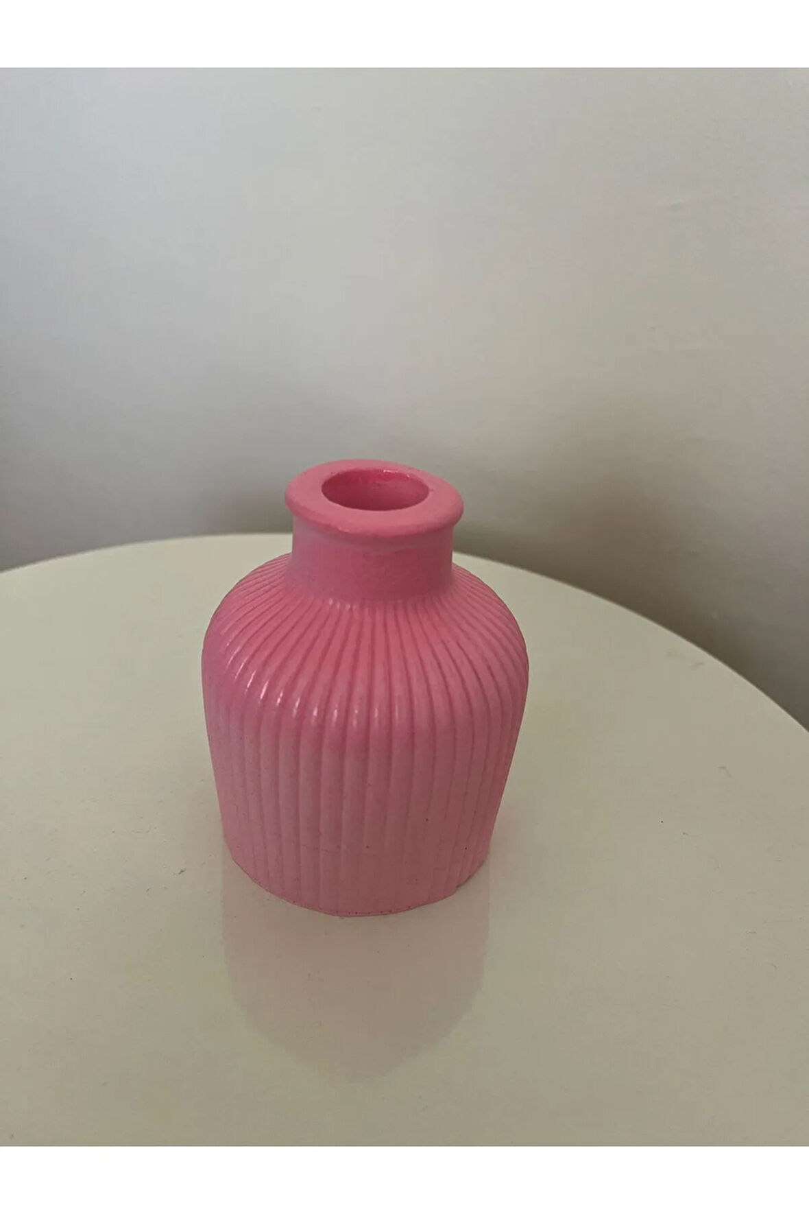 Pembe Iskandinav Dekoratif Biblo 10 Cm - Dekoratif Minimal Vazo - Dekoratif Obje