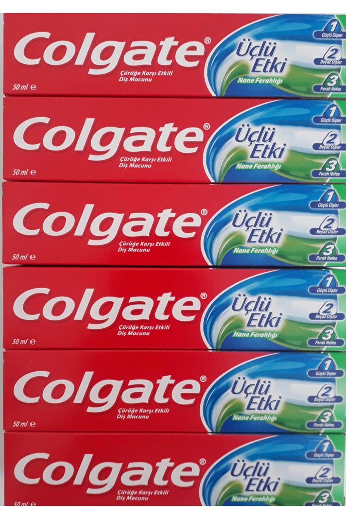 Colgate Diş Macunu Üç Etki 50 ML. X 6 Adet