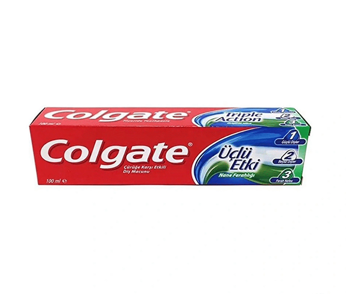 Colgate Üçlü Etki Nane Aromalı Beyazlatma Diş Macunu 100 ml 