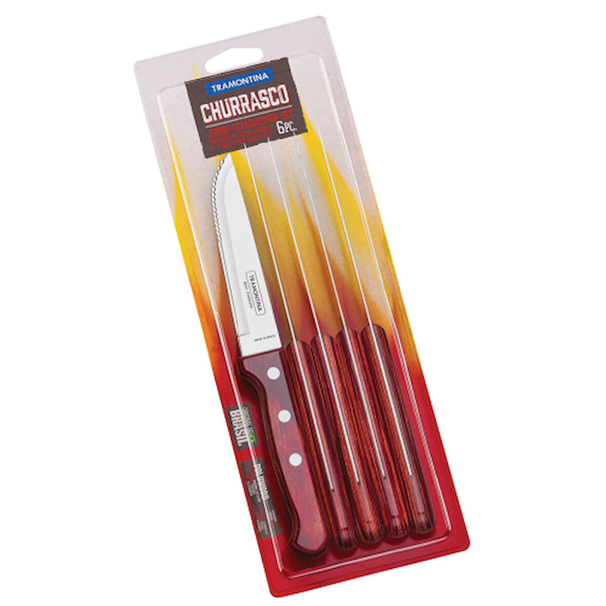 Tramontina Churrasco 21413/675 Jumbo Biftek-Steak Bıçağı (6 lı Blister)