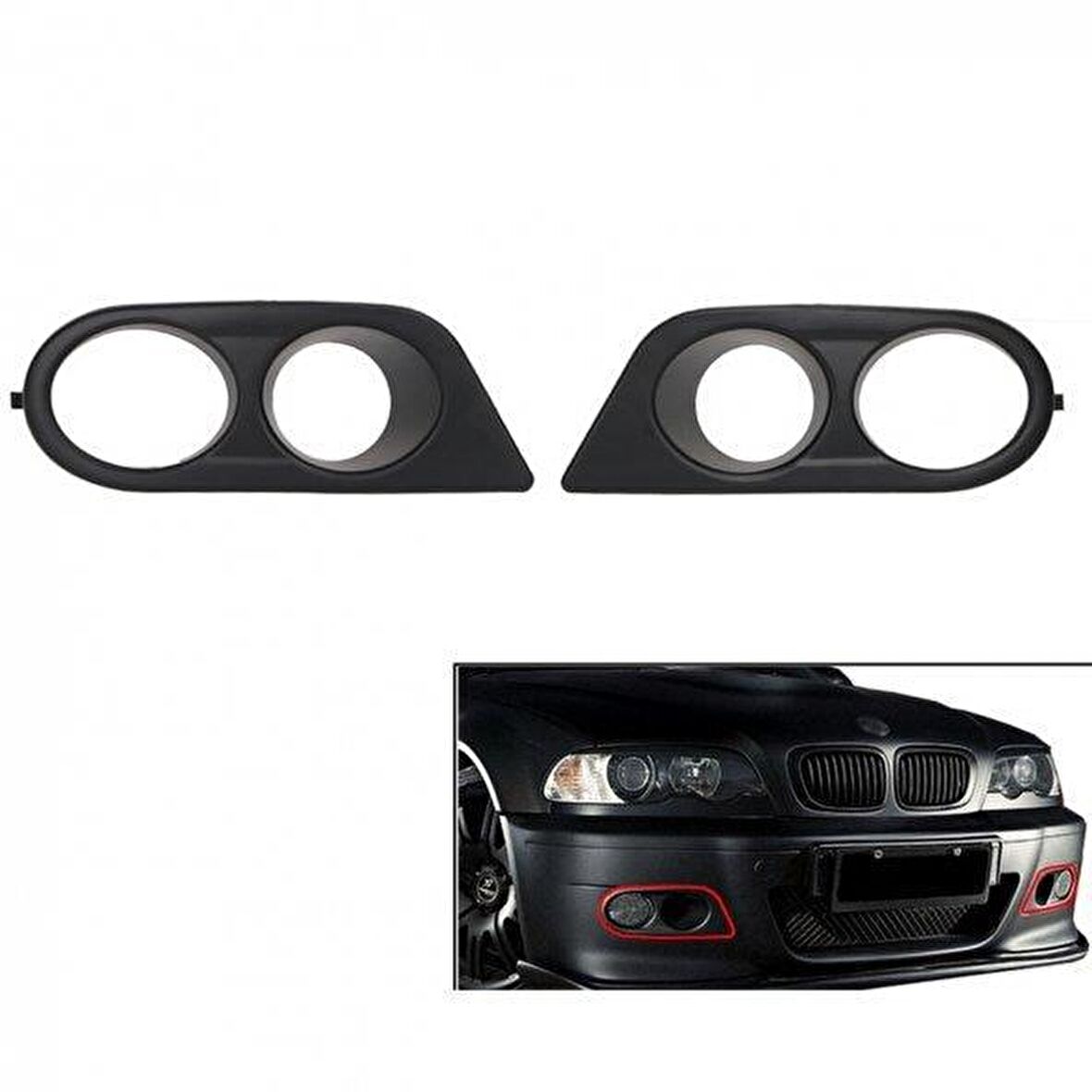 BMW E46 SİS FAR ÇERÇEVESİ SAĞ/SOL TAKIM 1998-05 HAMANN 7893067