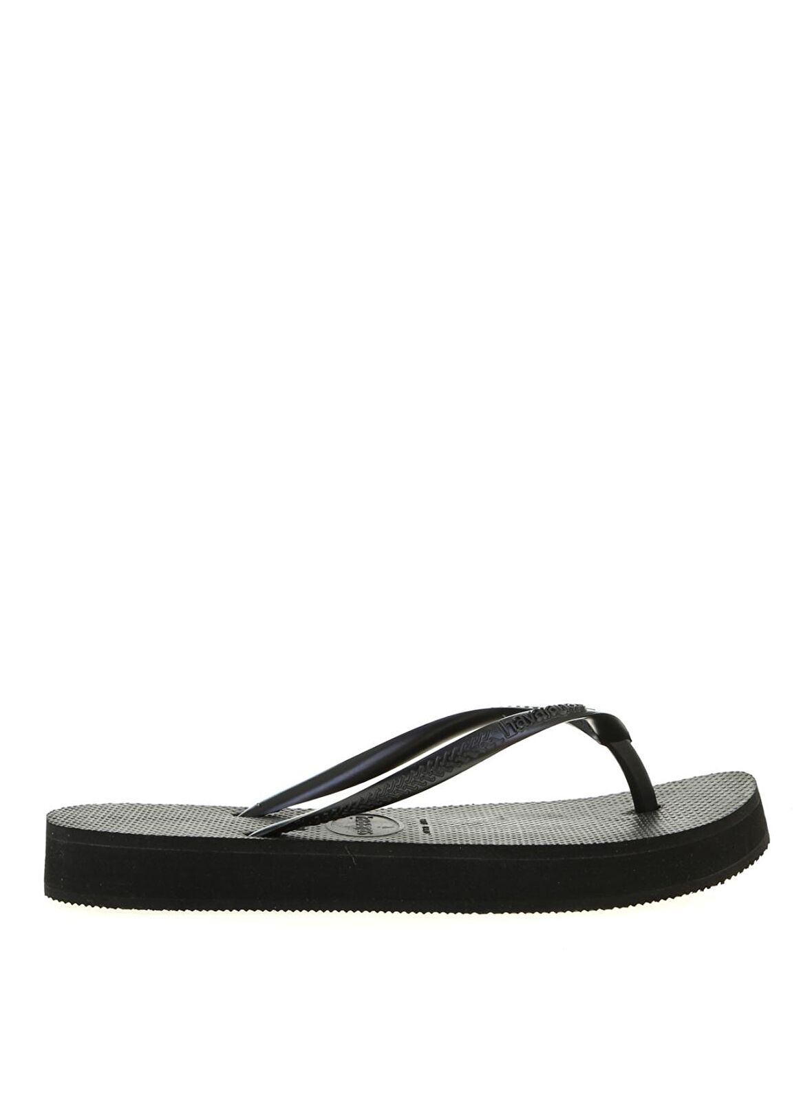 Slim Flatform Siyah Kadın Terlik