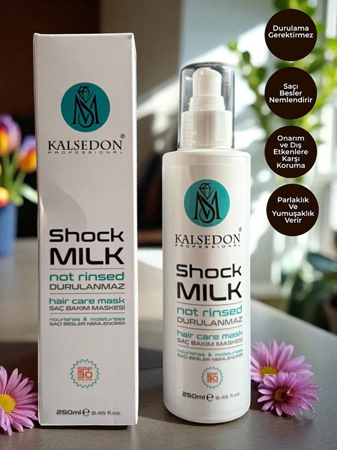 MS Kalsedon Shock Milk Durulamasız Keratin Saç Bakım Maske Sütü 250ml
