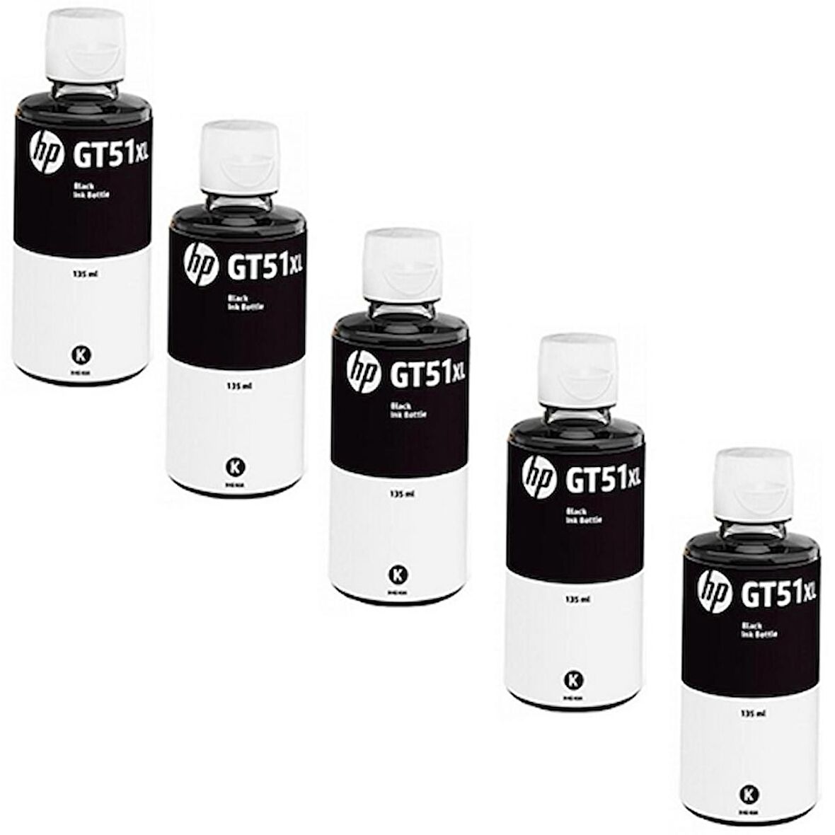 Hp GT51XL Siyah Orjinal Mürekkep Kartuş 5'li Avantaj Paket 2ND31a