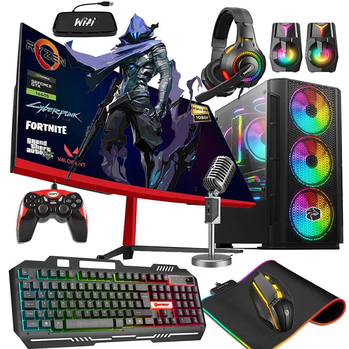 Zeiron Ptx50 AMD 3600 16 GB DDR4 RAM 256 GB SSD NVIDIA GeForce GTX 1660 Super FreeDos Masaüstü Bilgisayar 