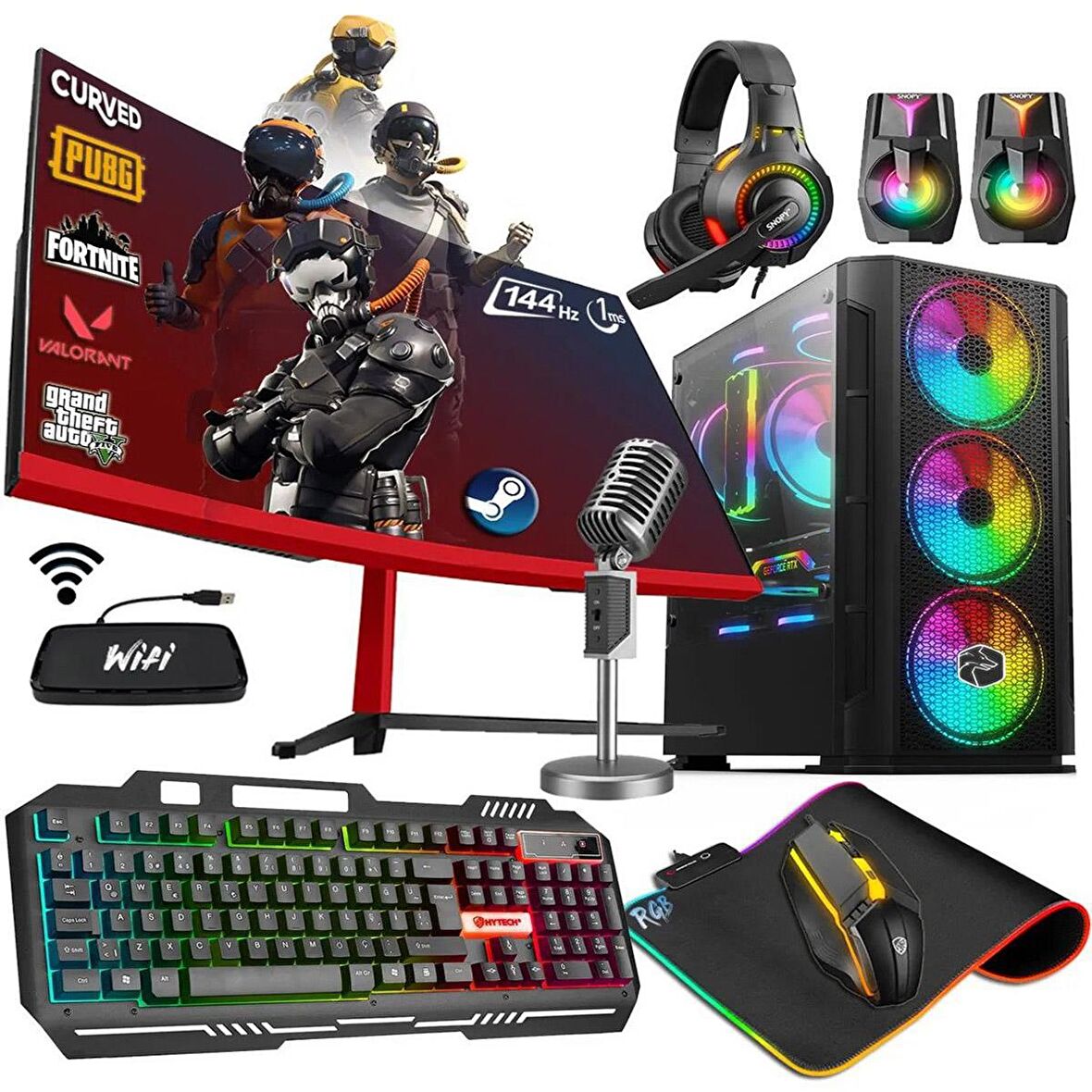 Zeiron Fx75 Intel i5 3470 16 GB DDR3 RAM 256 GB SSD AMD Radeon RX 550 FreeDos Masaüstü Bilgisayar 