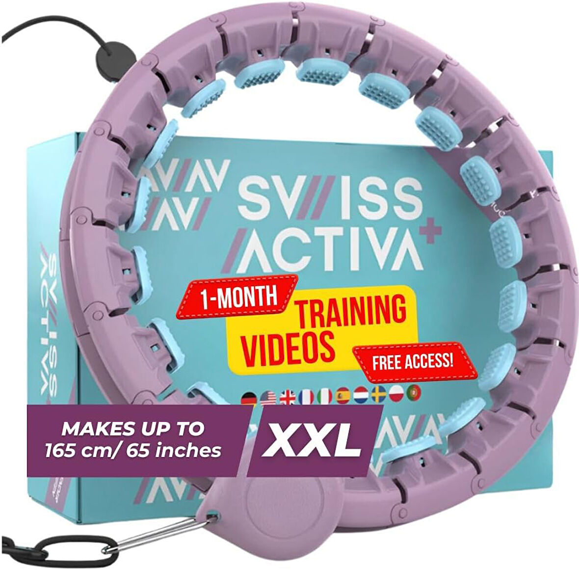 Aktiva XXL Akıllı Fitness Çemberleri Ayarlanabilir Egzersiz Halkası Şekillendirme Bel İncelme