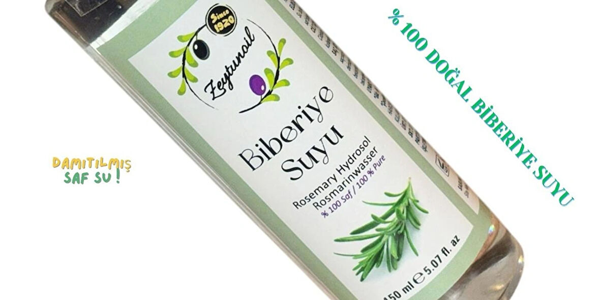 ZeytunOil Biberiye Suyu % 100 Doğal 150 ml Dökülme Karşıtı , Besleyici , Yenileyici Saf Tonik