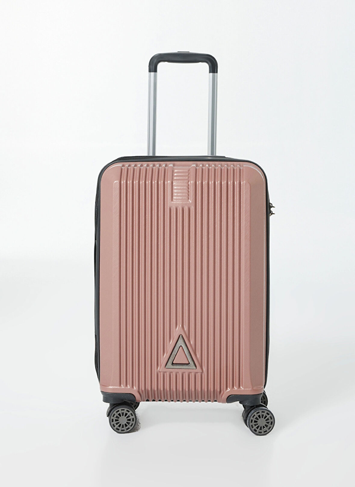 Nasa U.s Pembe Çekçekli Sert Valiz NASA U.S TRIANGLE ROSE KABİN