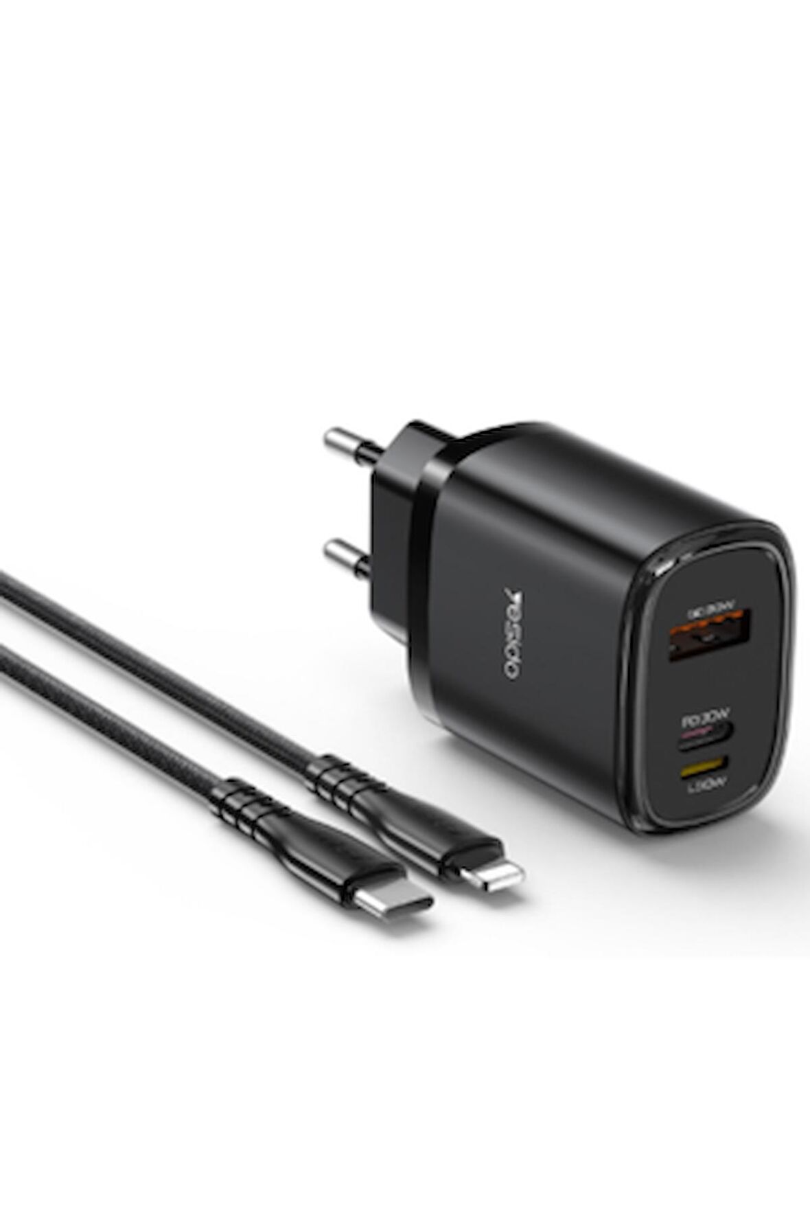 Fuchsia Type-C 20W 20W Usb 1M 27W Type-C Kablolu PD Şarj Cihazı