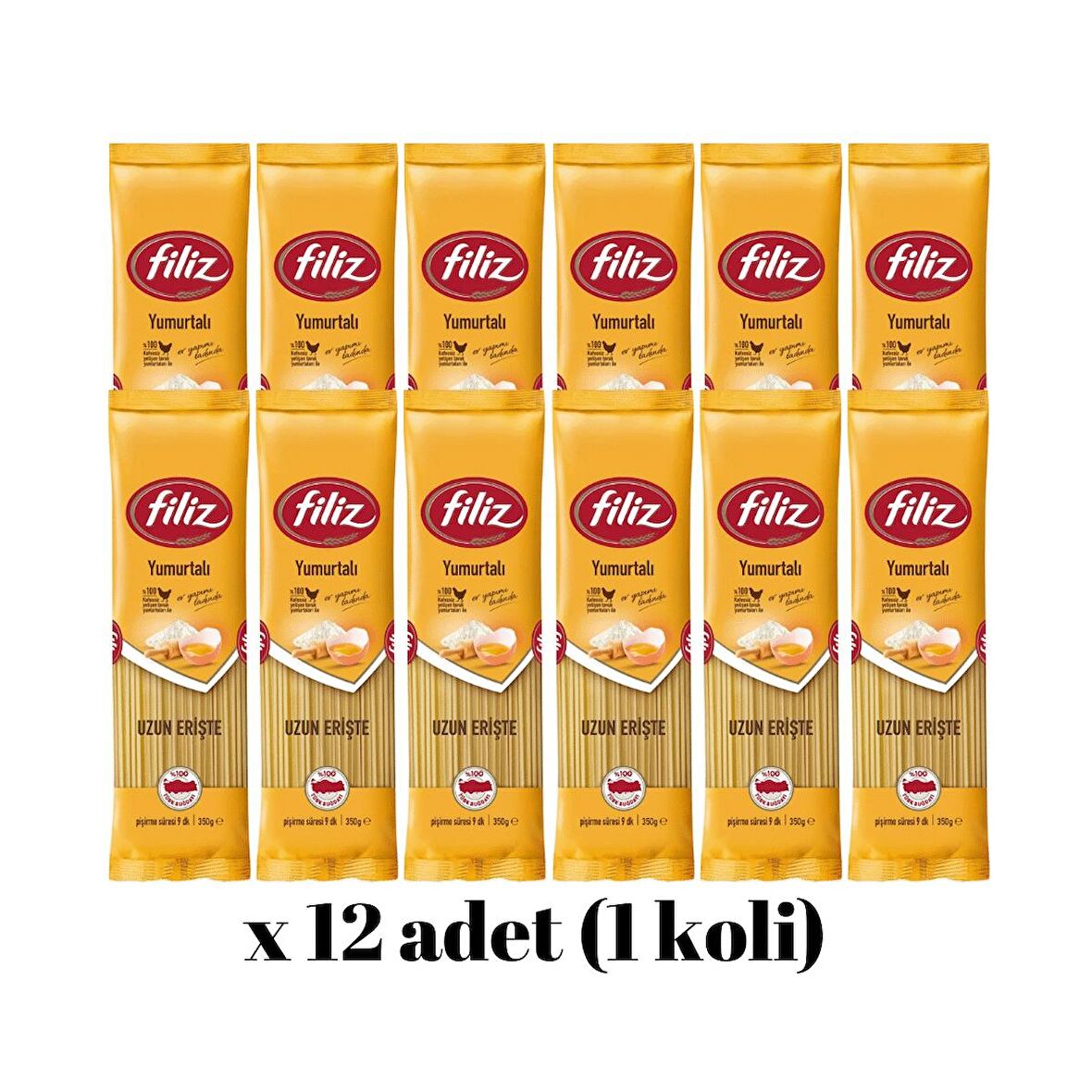 Yumurtalı Uzun Erişte x 12 adet
