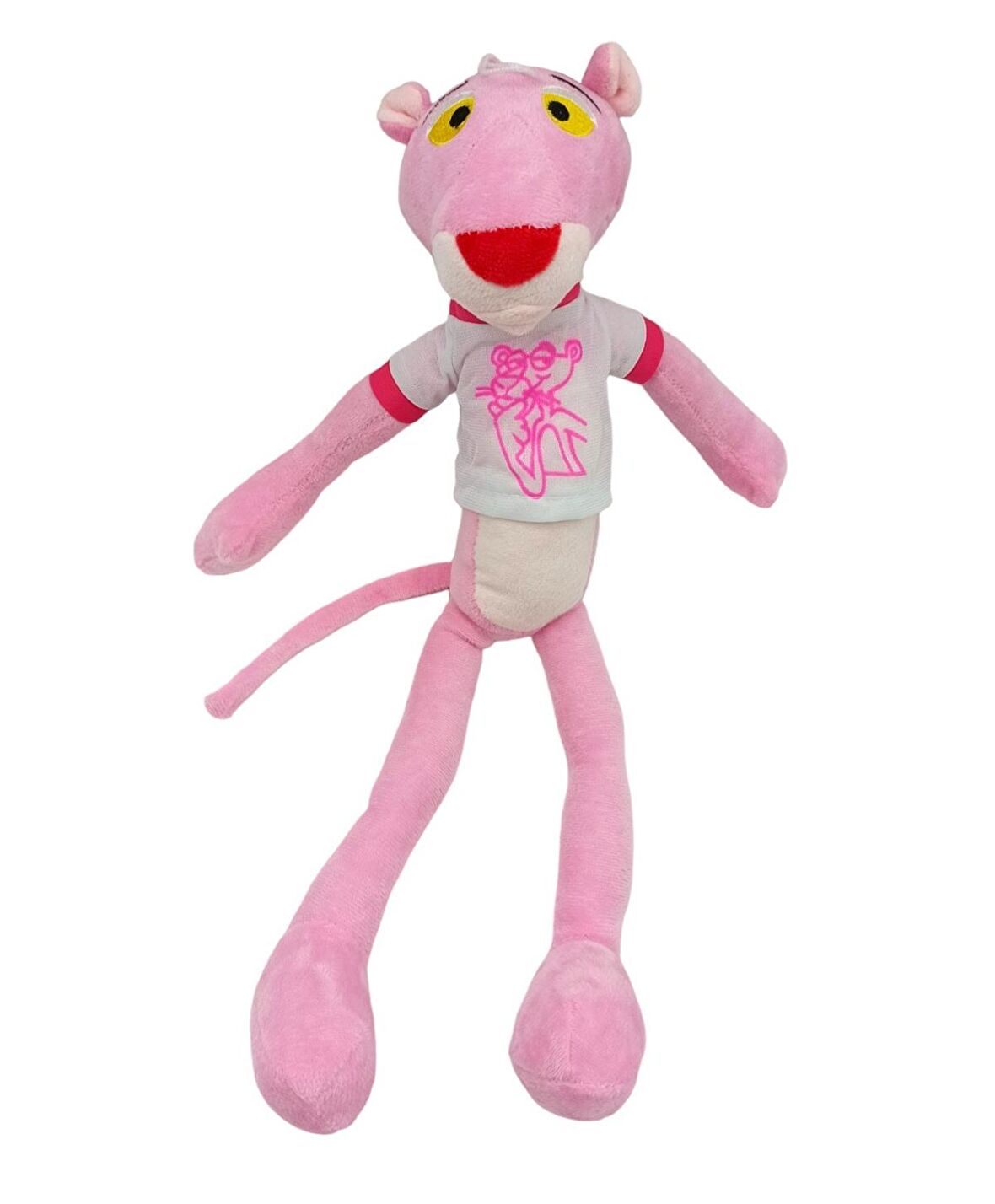 Peluş Pembe Panter Giysili Sevimli Pembe Panter Peluş 45cm.