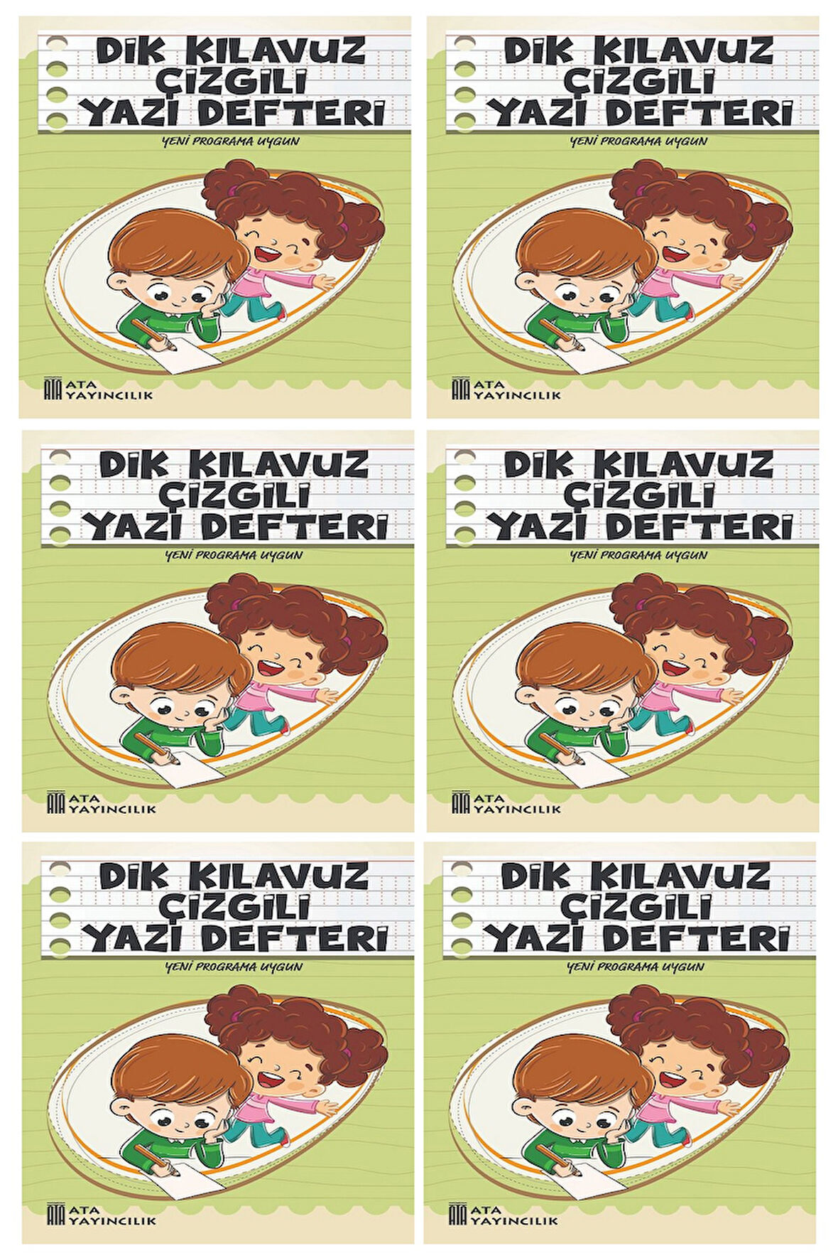 1. Sınıf Yeni Müfredata Uygun Dik Kılavuz Çizgili Yazı Defteri Küçük Boy (6 Adet)