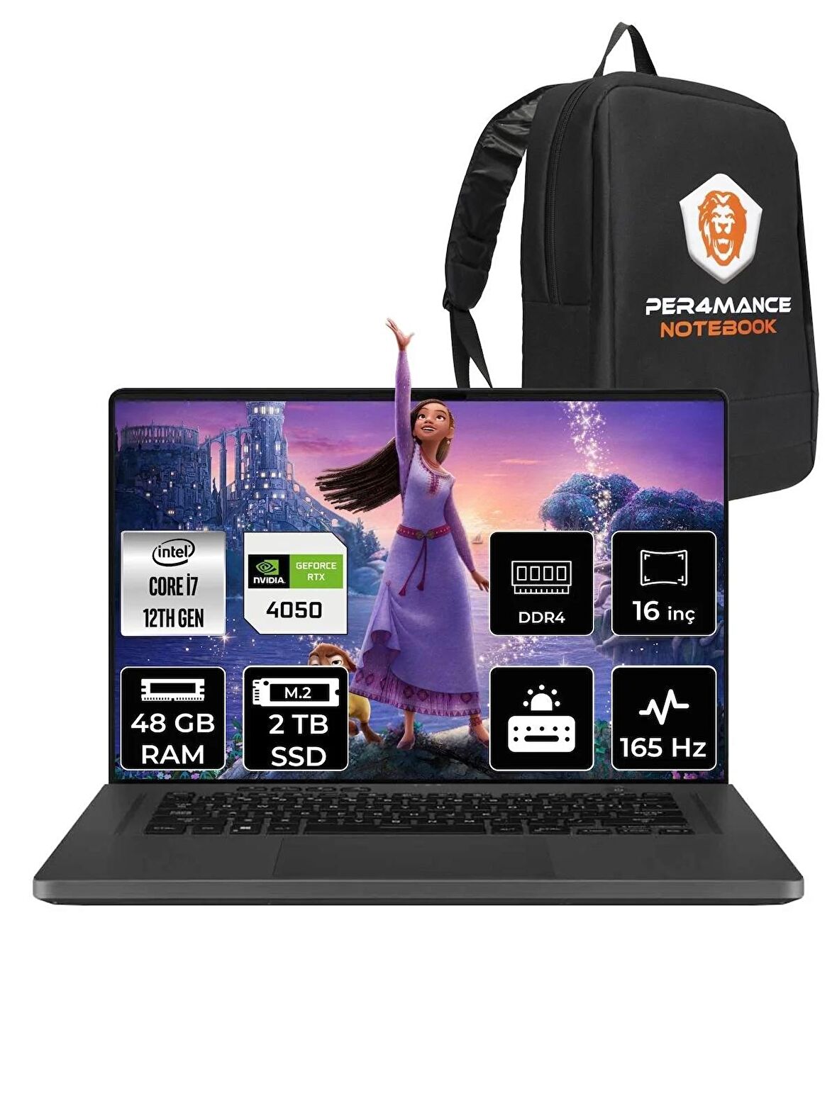 Asus ROG Zephyrus G16 i7-12700H 48GB 2TB SSD RTX4050/6GB 165Hz 16" FHD FDOS N3021 & PER4 ÇANTA