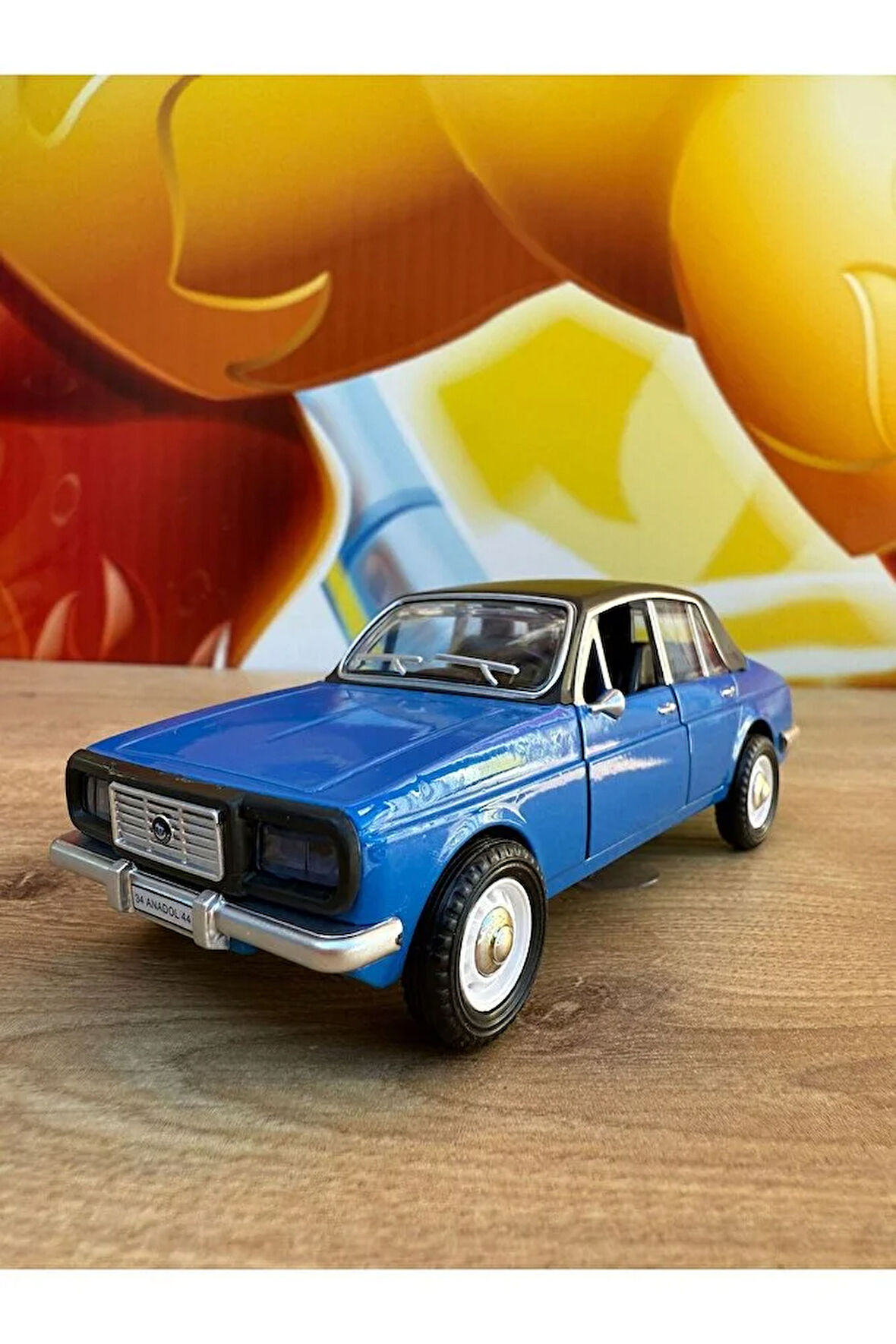 ANADOL A2 Mkıı 1973 Efsane Koleksiyon Metal Araba 12cm Mavi Işıklı Havalı Korna