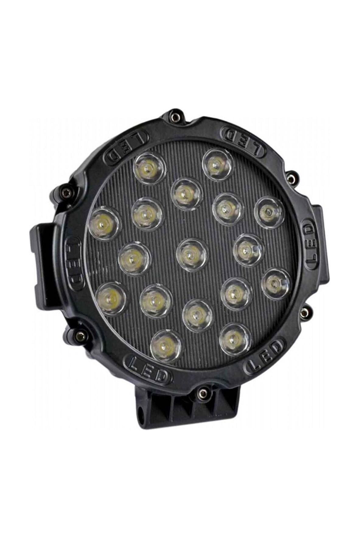 51 Watt 17 Ledli Off Road Sis Gündüz Farı Projektör Lambası 17 cm