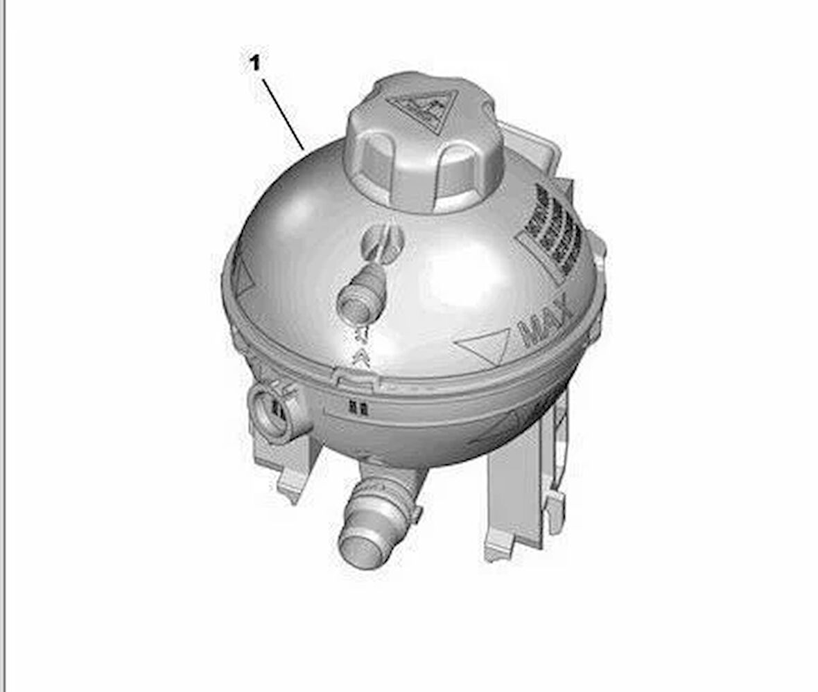 Opel Astra L  PSA 9678125880  Motor Yedek Su Deposu Orijinal