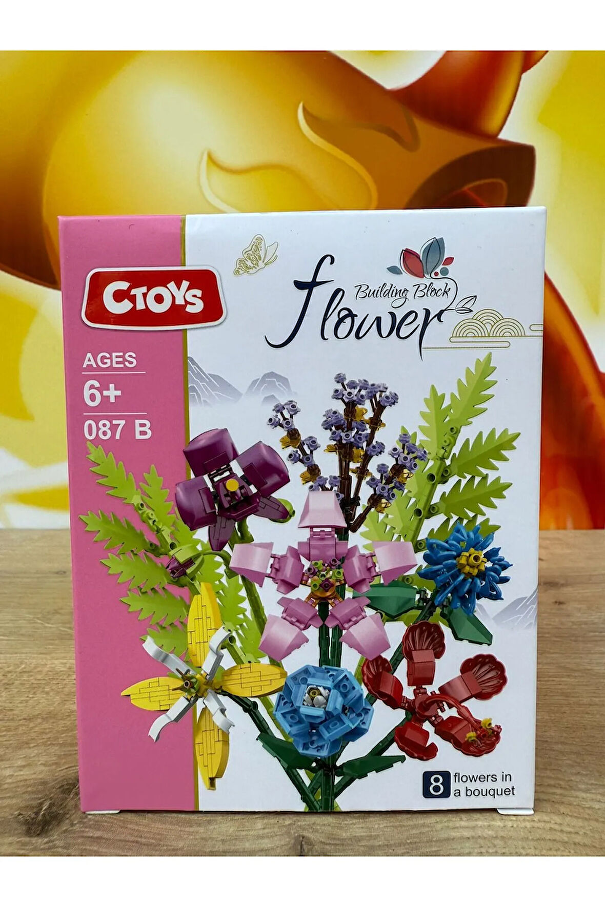 ÇİÇEK YAPI OYUNCAKLARI 1 ADET SÜPRİZ ÇİÇEK ÇIKAR HEDİYELİK ÇİÇEK LEGO