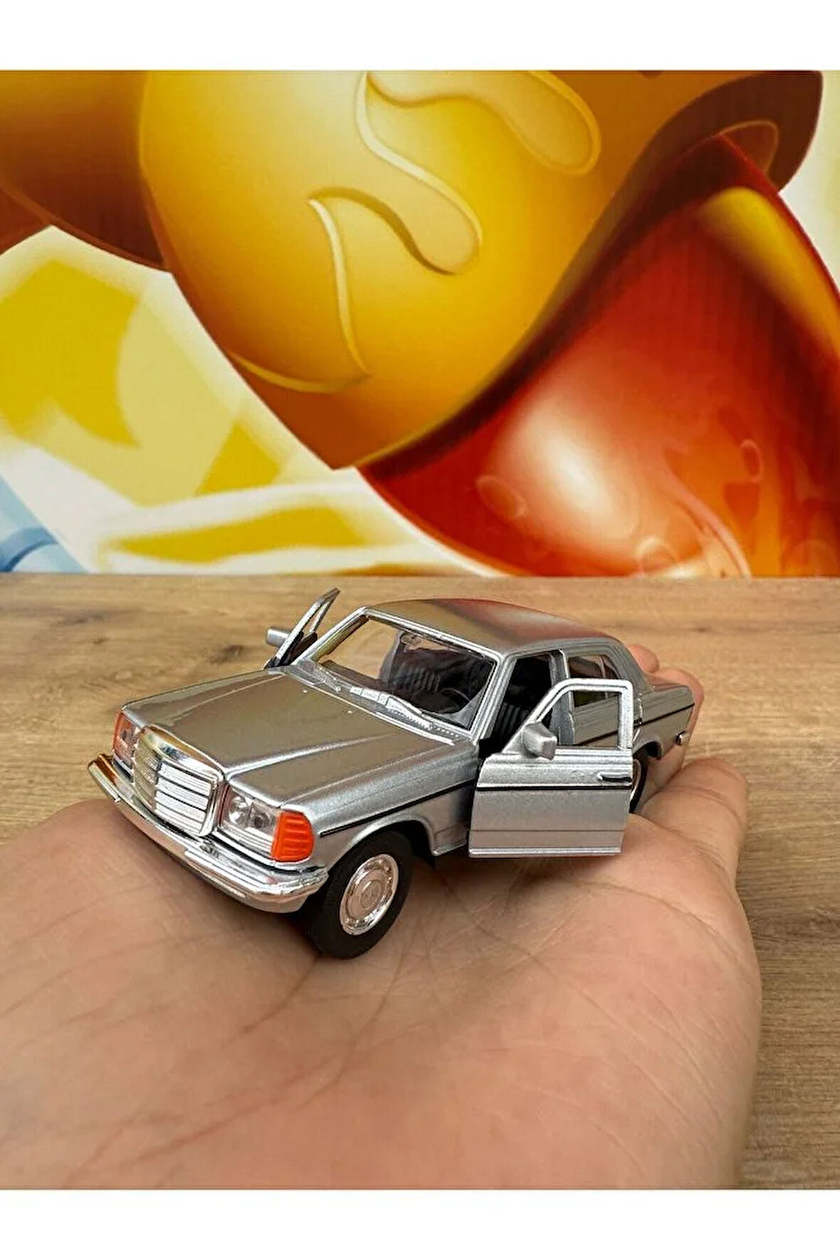 Mercedes Benz E-class 230e Klasik Koleksiyon Metal Araba 12cm Klasik Antika Gri Mercedes 230E Araba