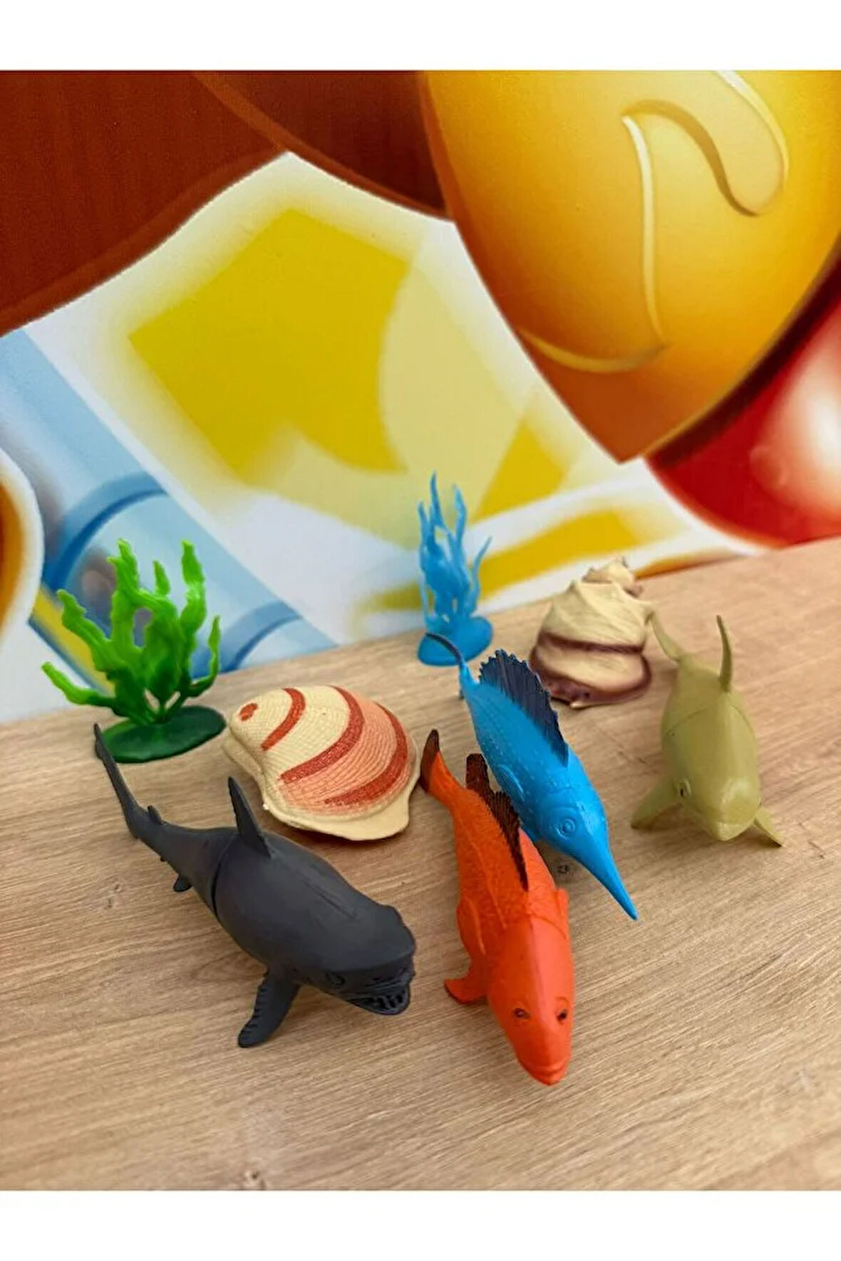 8 Parça Deniz Okyanus Hayvanları Seti Büyük Boy Eğitici Set Oyuncak Okyanus Hayvanları Set
