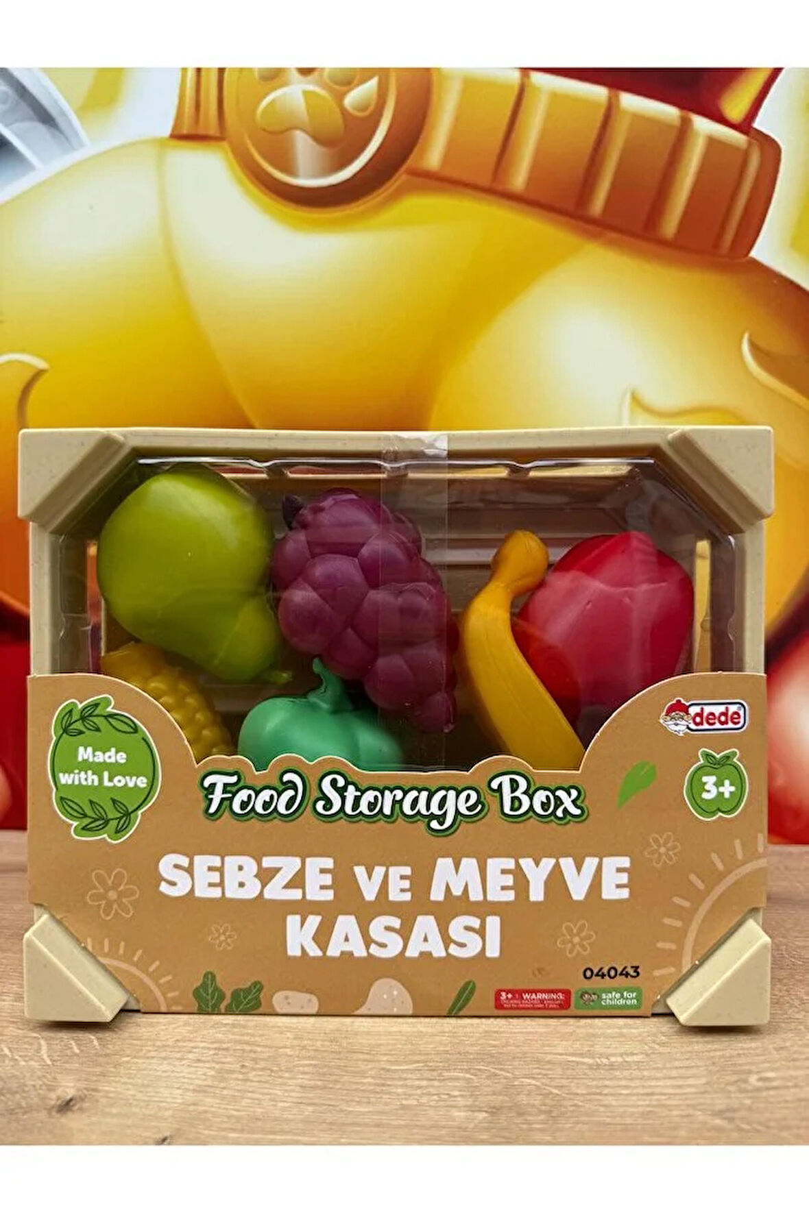 SEBZE MEYVE KASASI Meyve Sebzeler Oyuncak Meyve Sebze Armut Üzüm Muz Mısır Üzüm