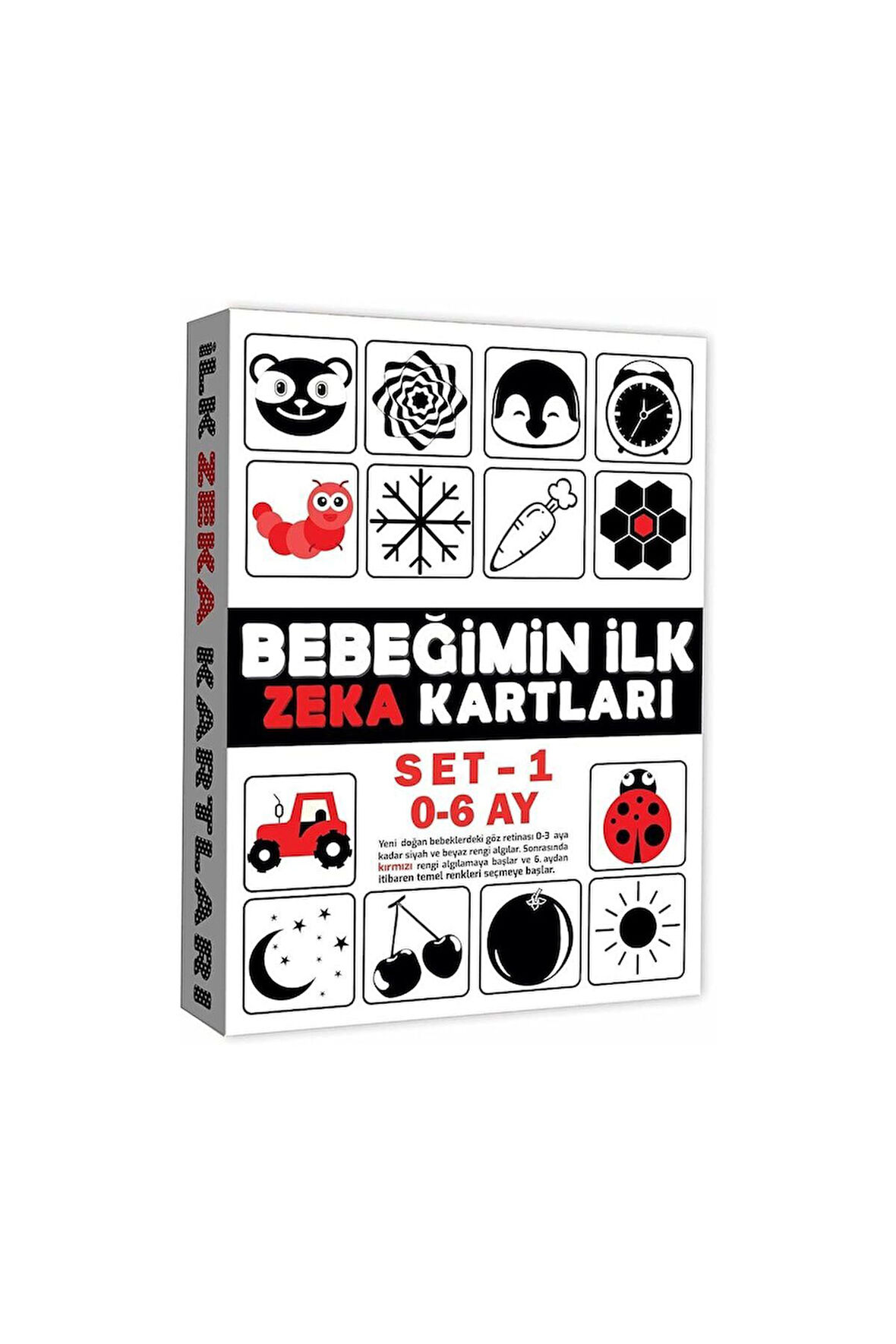 Eğitici Bebeğimin İlk Zeka Kartları Set-1 - Bebekler İçin Resimli İlk Aktivite Zeka Kart Seti 0-6 Ay