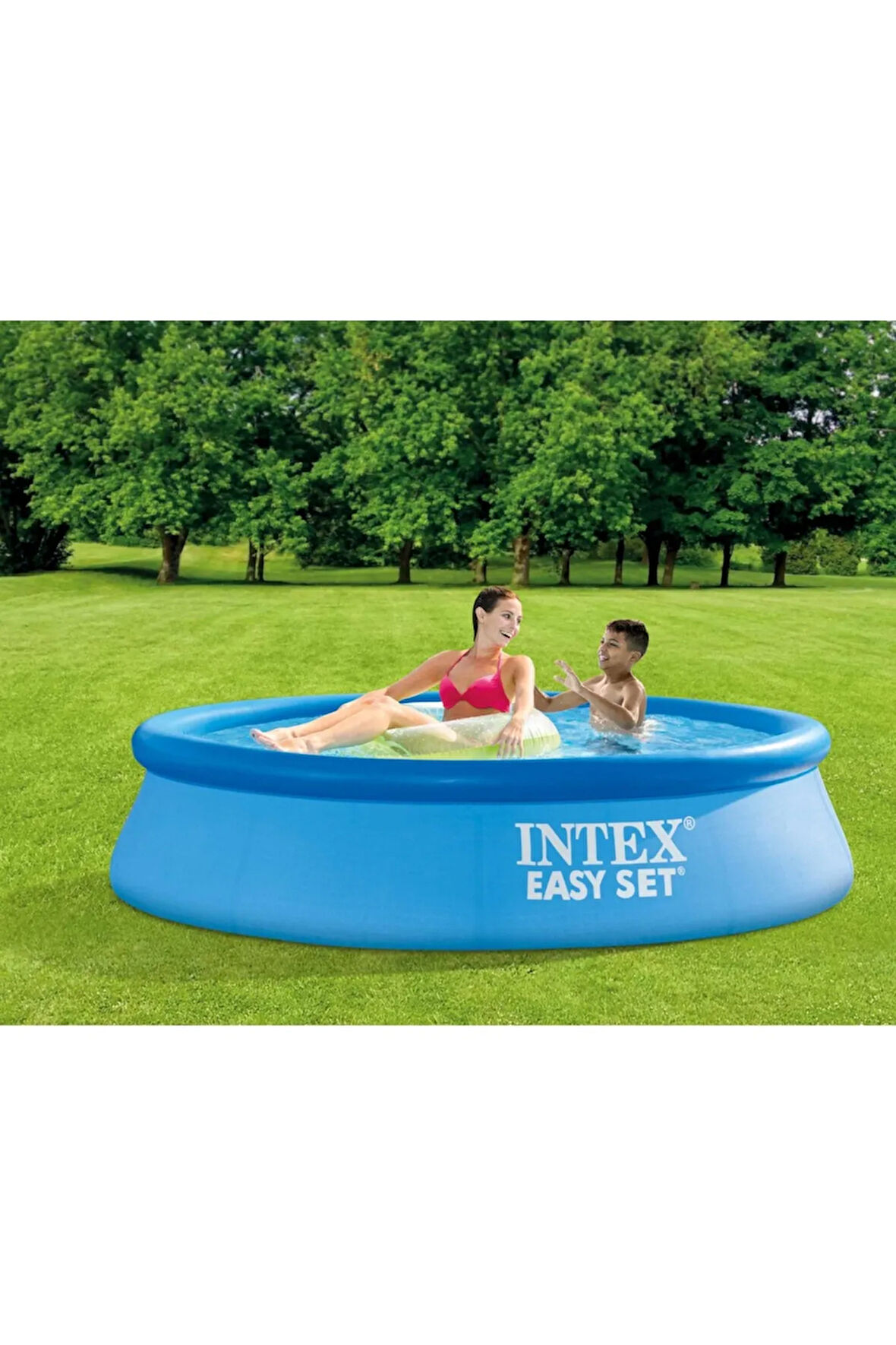 Intex Easy Kolay Kurulum Mavi Renkli Havuz 244x61 cm Easy Kolay Kurulum Şişme Havuz 244 x 61