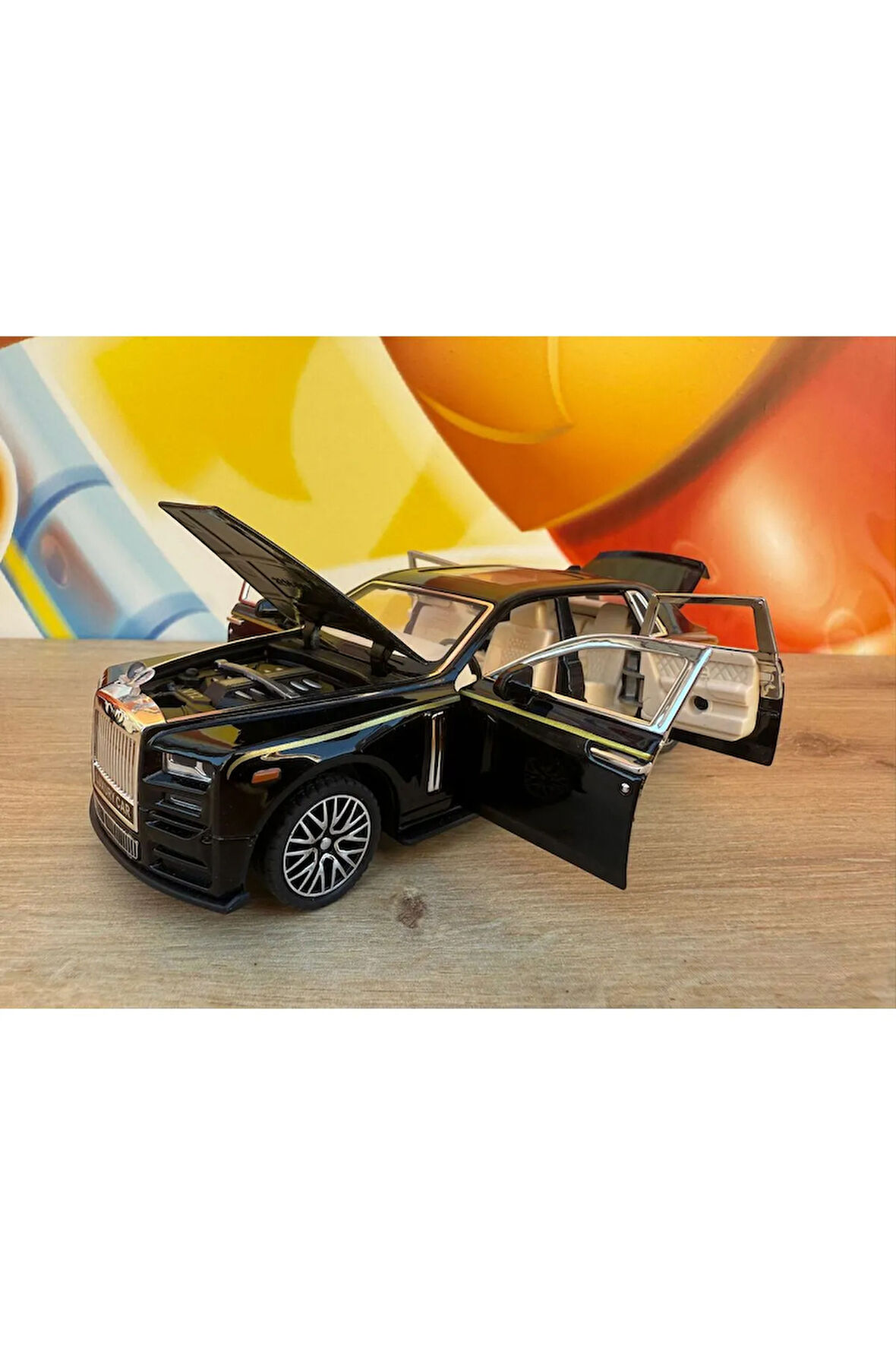1:24 Çek Bırak Işıklı Ve Sesli Metal Rolls Royce Sweptail Model Diecast Araba Açılabilir Kapılar 18