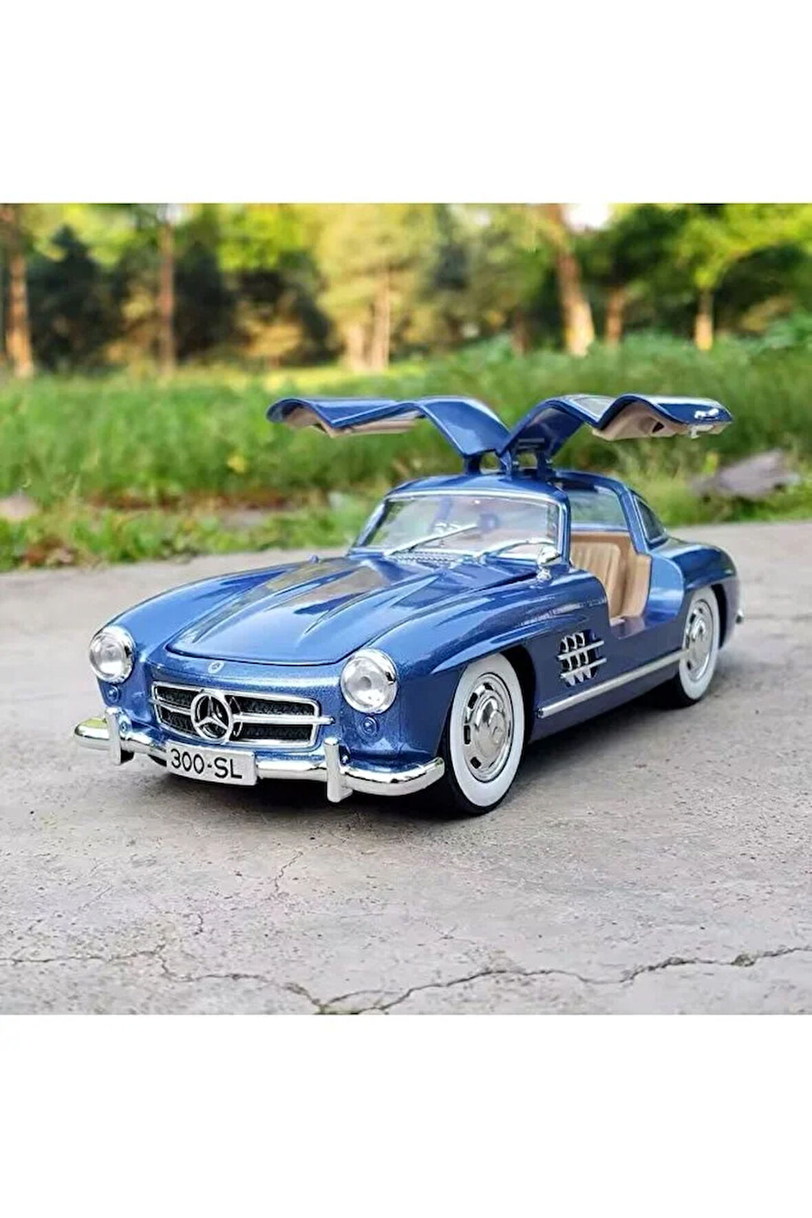 Mercedes-benz 300 Sl Mavi 1954 Model Klasik Araba 1/24 Ölçek Mercedes 300SL Mavi