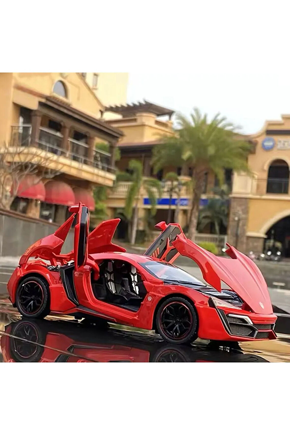 Lykan Hypersport Tarz Metal Koleksiyon Işıklı Far Sesli Araba 1:24 Lykan Hypersport Diecast Araba