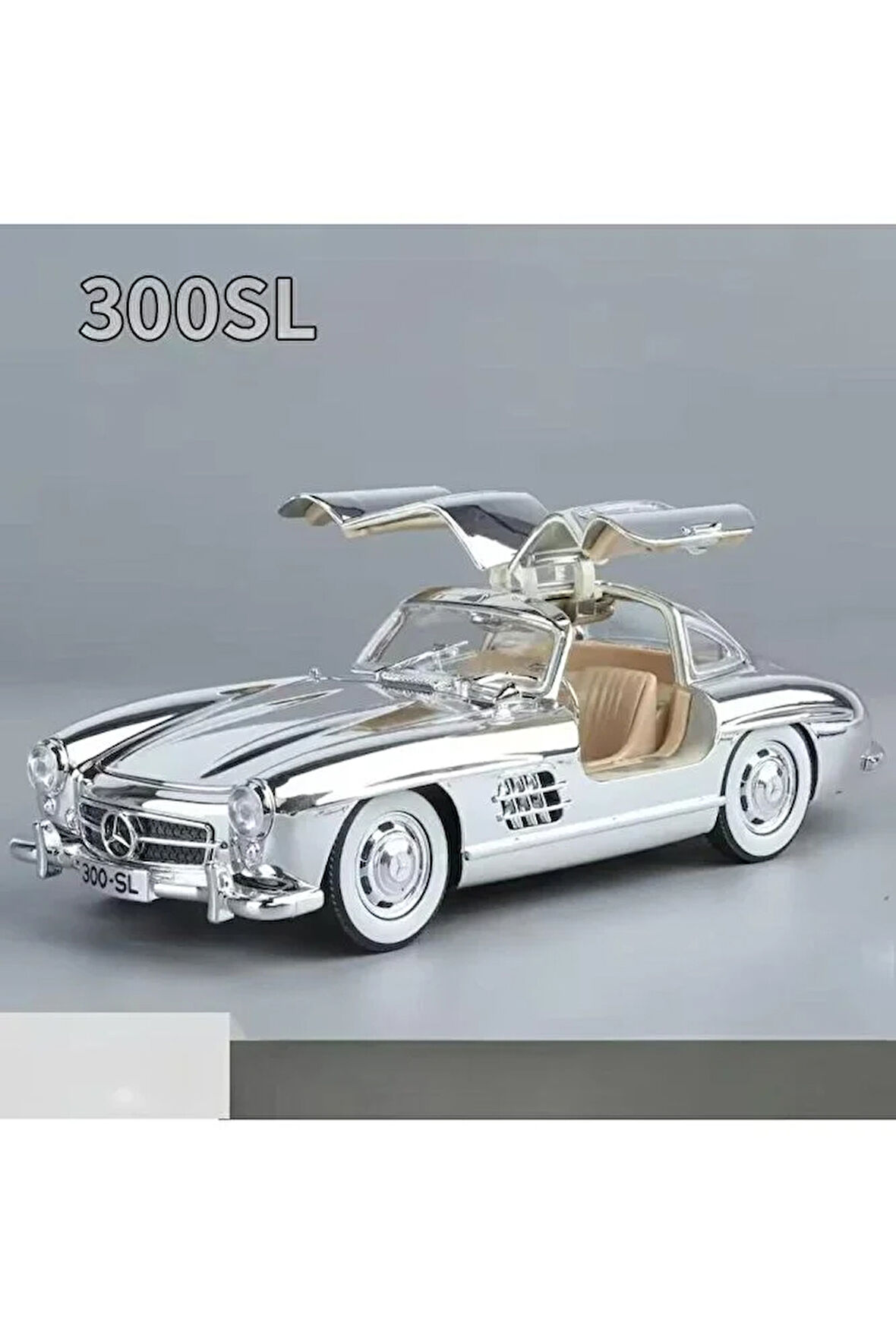Mercedes-benz 300 Sl Siyah 1954 Model Klasik Araba 1/24 Ölçek Mercedes 300SL Gri Parlak