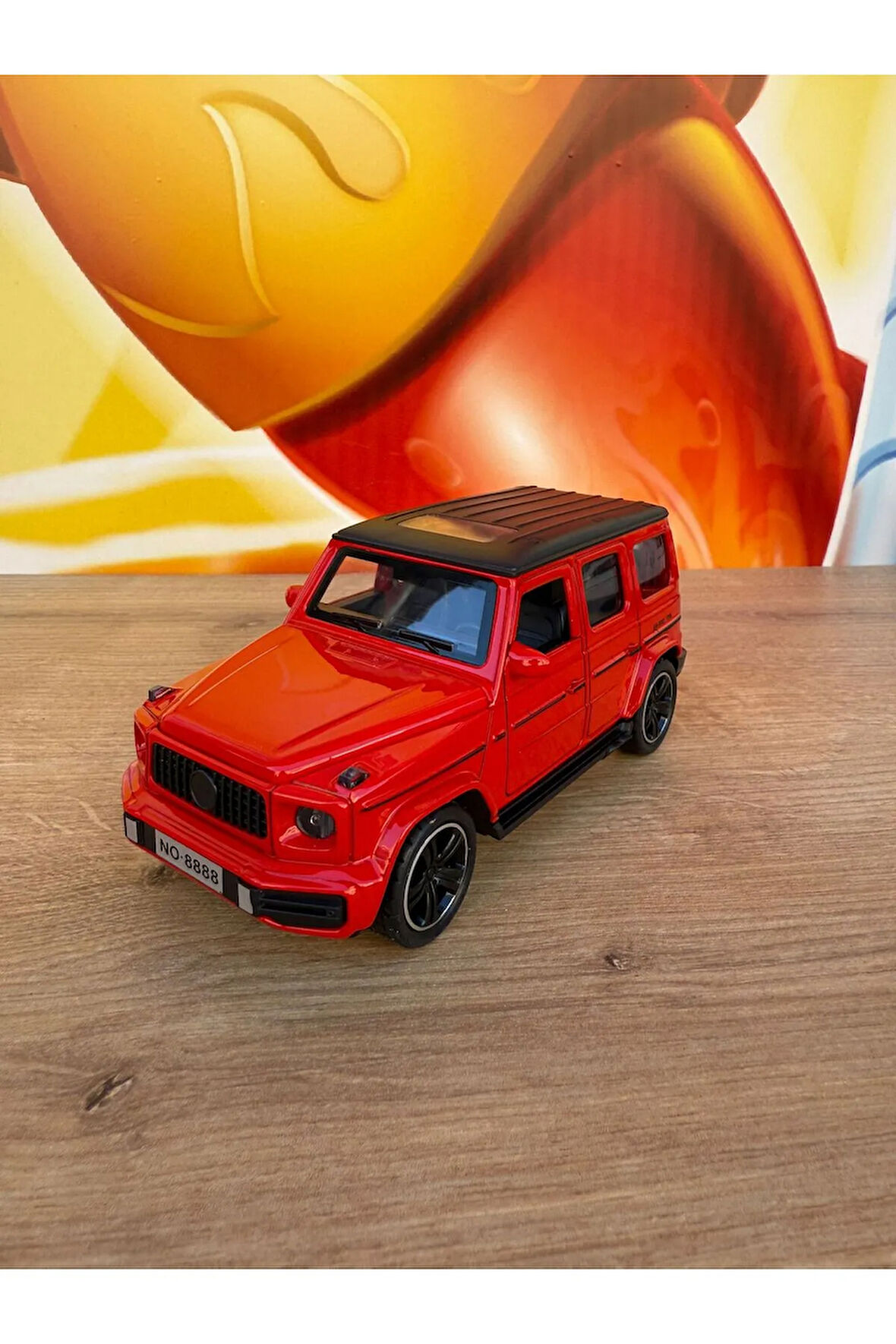 Mercedes G65 Jip Sesli Işıklı Çek Bırak Model Araba Mercedes Kırmızı Jip Kapıları Açılır Mercedes