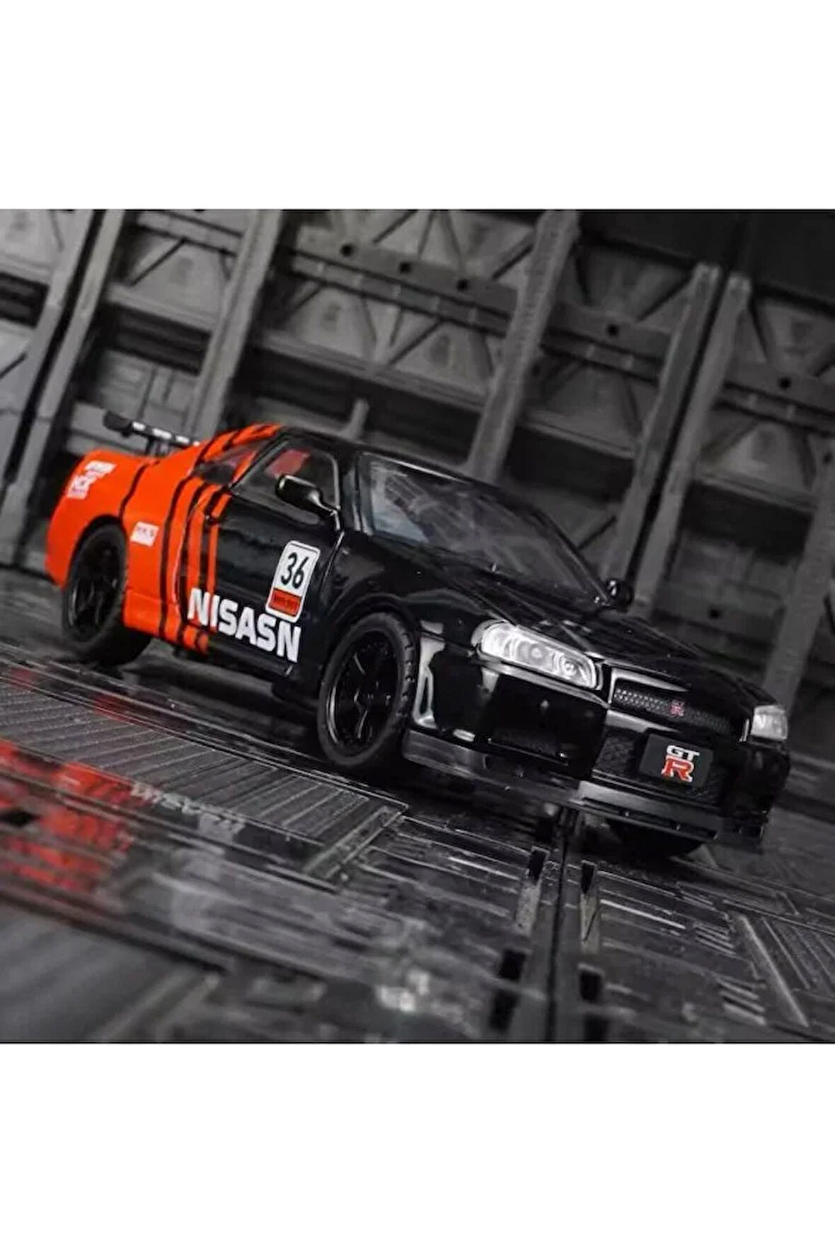 Nissan Skyline GTR R34 1:24 Ölçek Diecast Model Araba Açılan Kapılar Modifiyeli