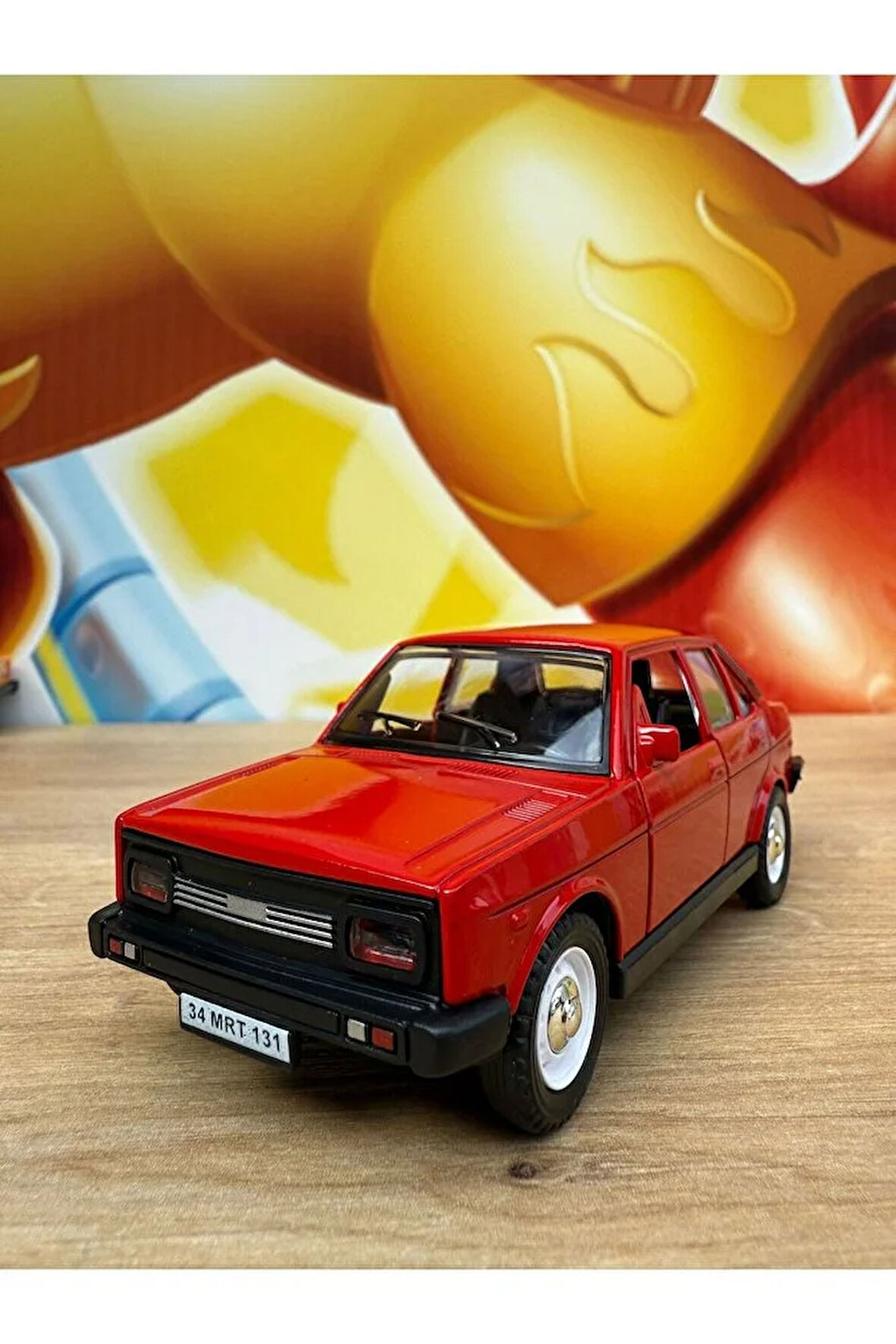 Fiat Tofaş Murat 131 Koleksiyon Metal Araba 12cm Nostaljik Araba Kırmızı Murat 131 Diecast Aaraba