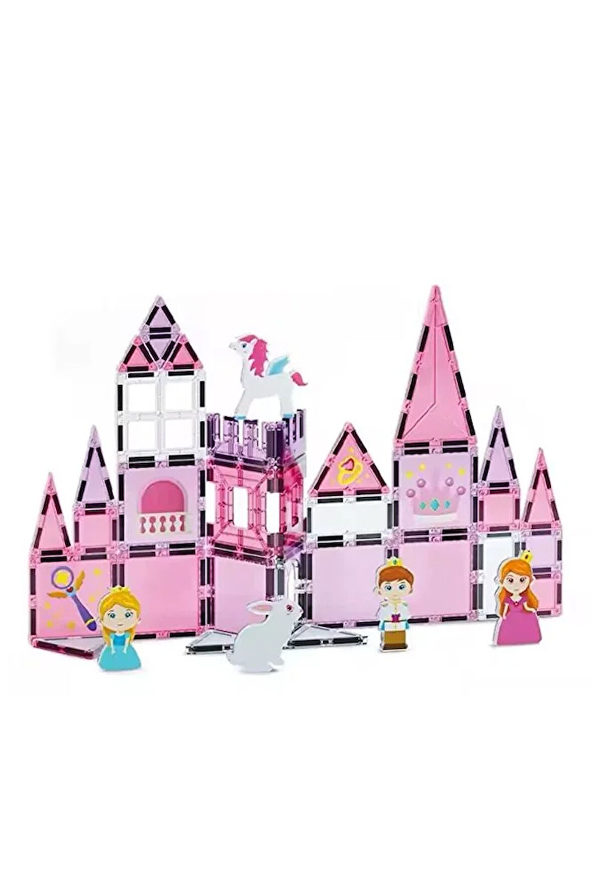 Manyetik Yapı Blokları Çocuklar İçin Renkli 3 Boyutlu 37 Parça Manyetik Prensess Blok Oyun Seti