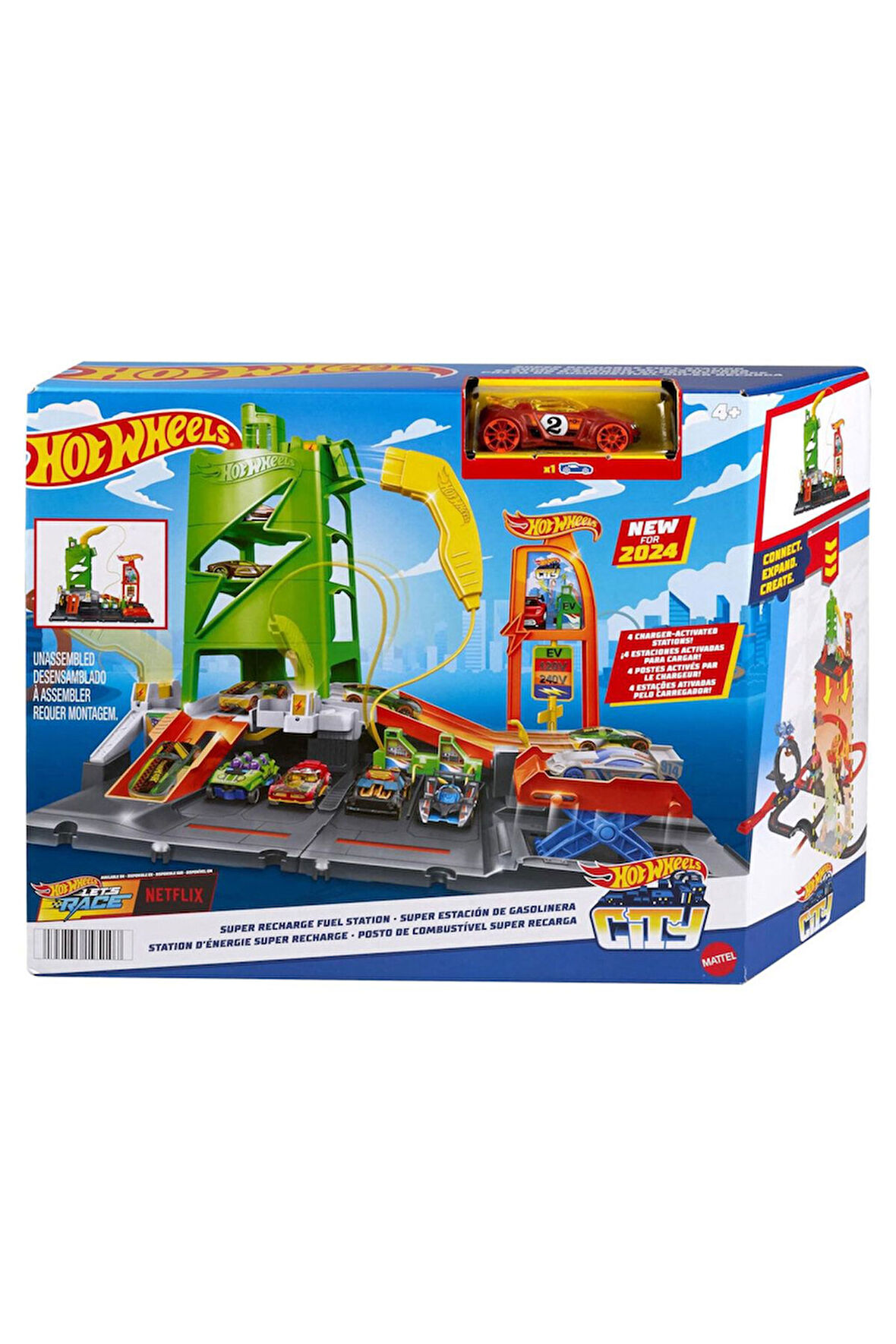 HOT WHEELS Elektrikli Araç Şarj İstasyonu Oyun Seti HTN79 HOT WHEELS OYUN SETİ BENZİN İSTASYONU