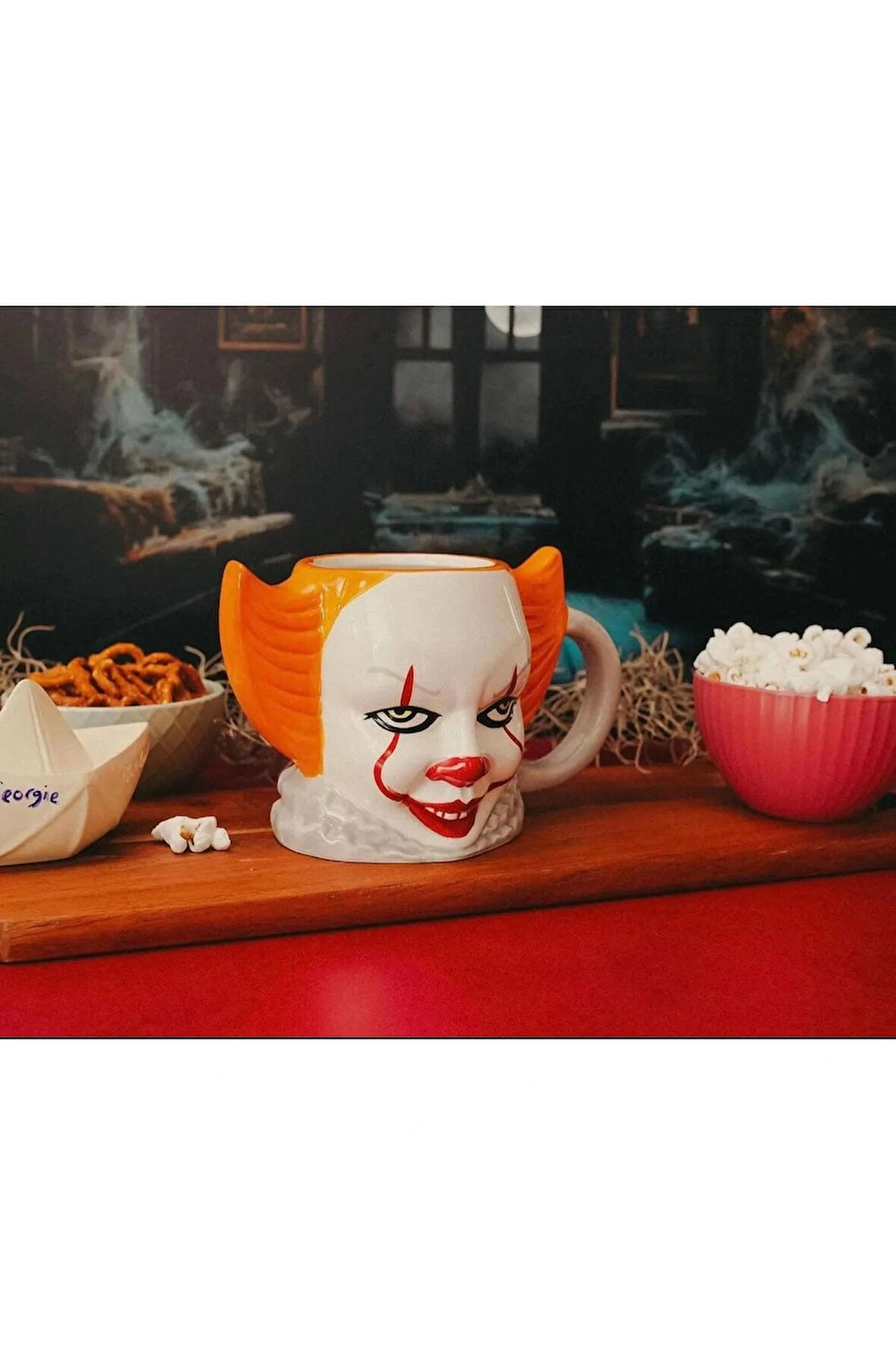 Kupa Kahve Fincanı Pennywise Palyaço 3D Tasarım Bardak 480 ml Su Bardağı