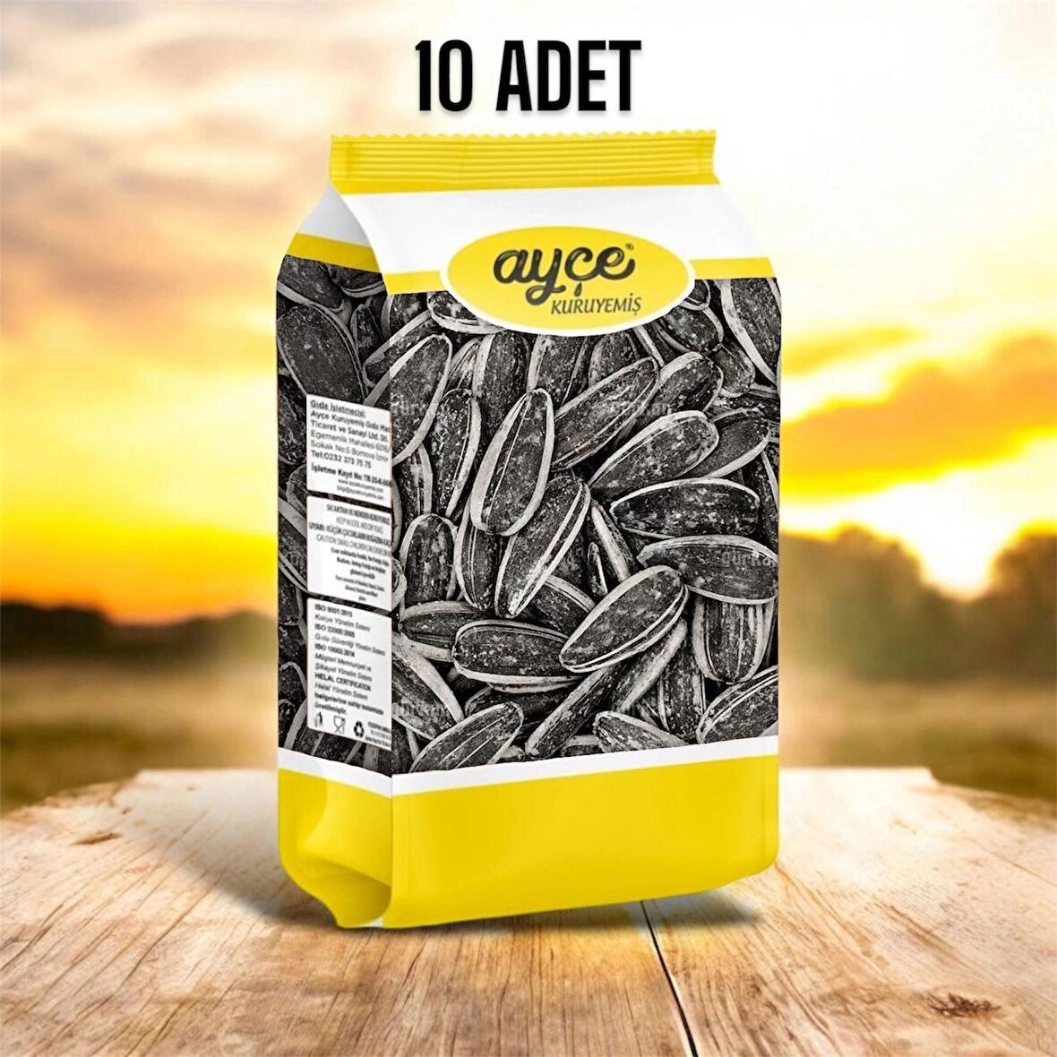 TUZLU SİYAH AYÇEKİRDEĞİ (160 GR X10 ADET)