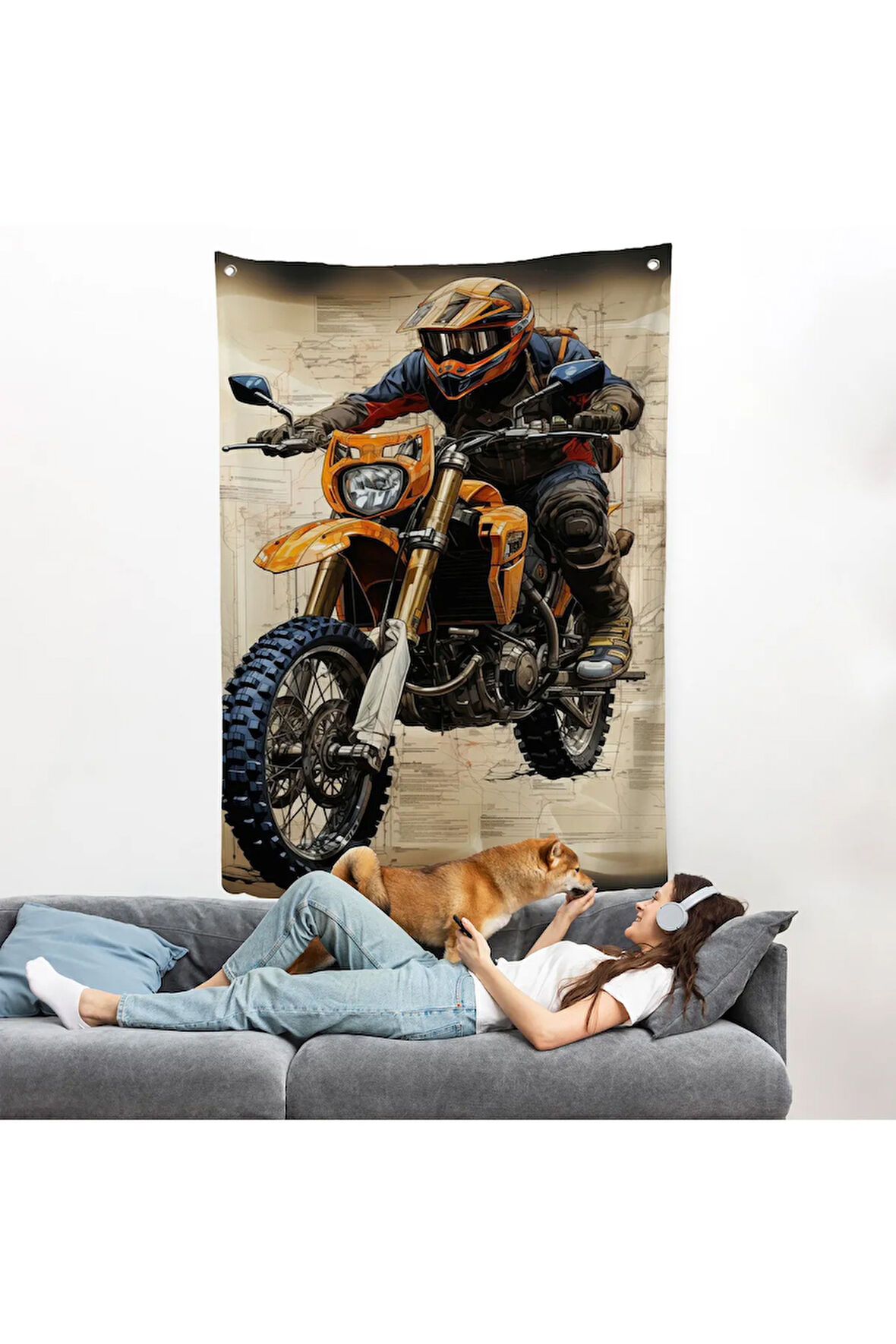 Cros Motor Sürücüsü Duvar Örtüsü-7898